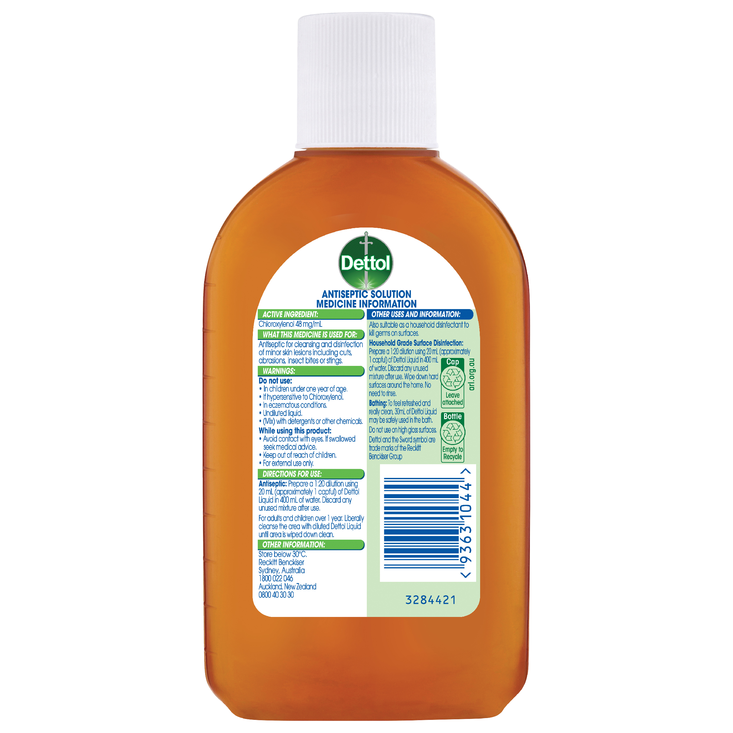 DETTOL ANTIBACTERIAL LIQUID 250ML - Image 2