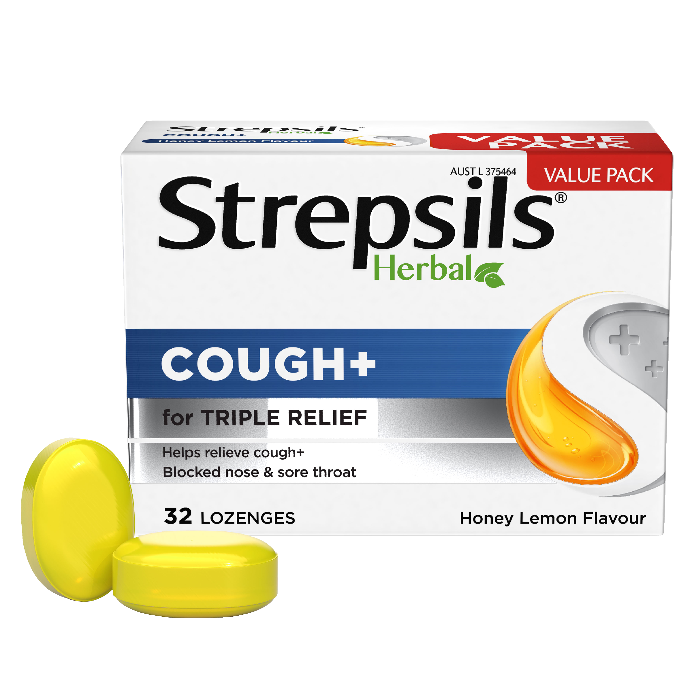 STREPSILS HERBAL COUGH  HONEY LEMON 32 LOZENGES - Image 7