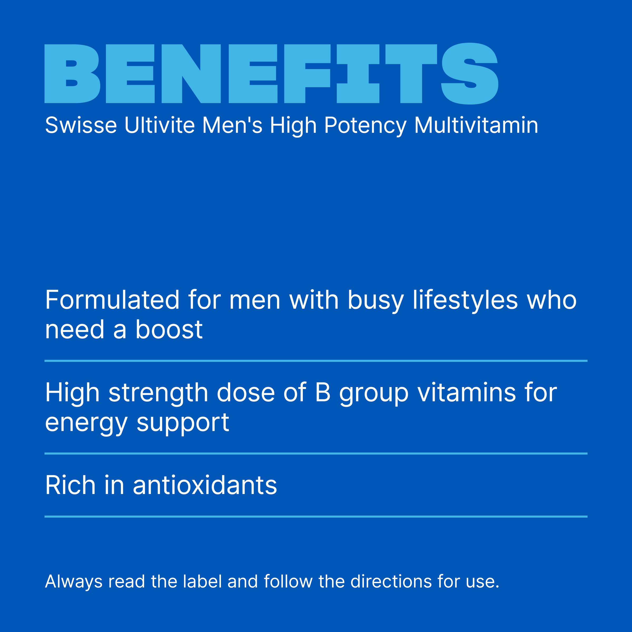 SWISSE ULTIVITE MENS POWER 40 TABLET - Image 3