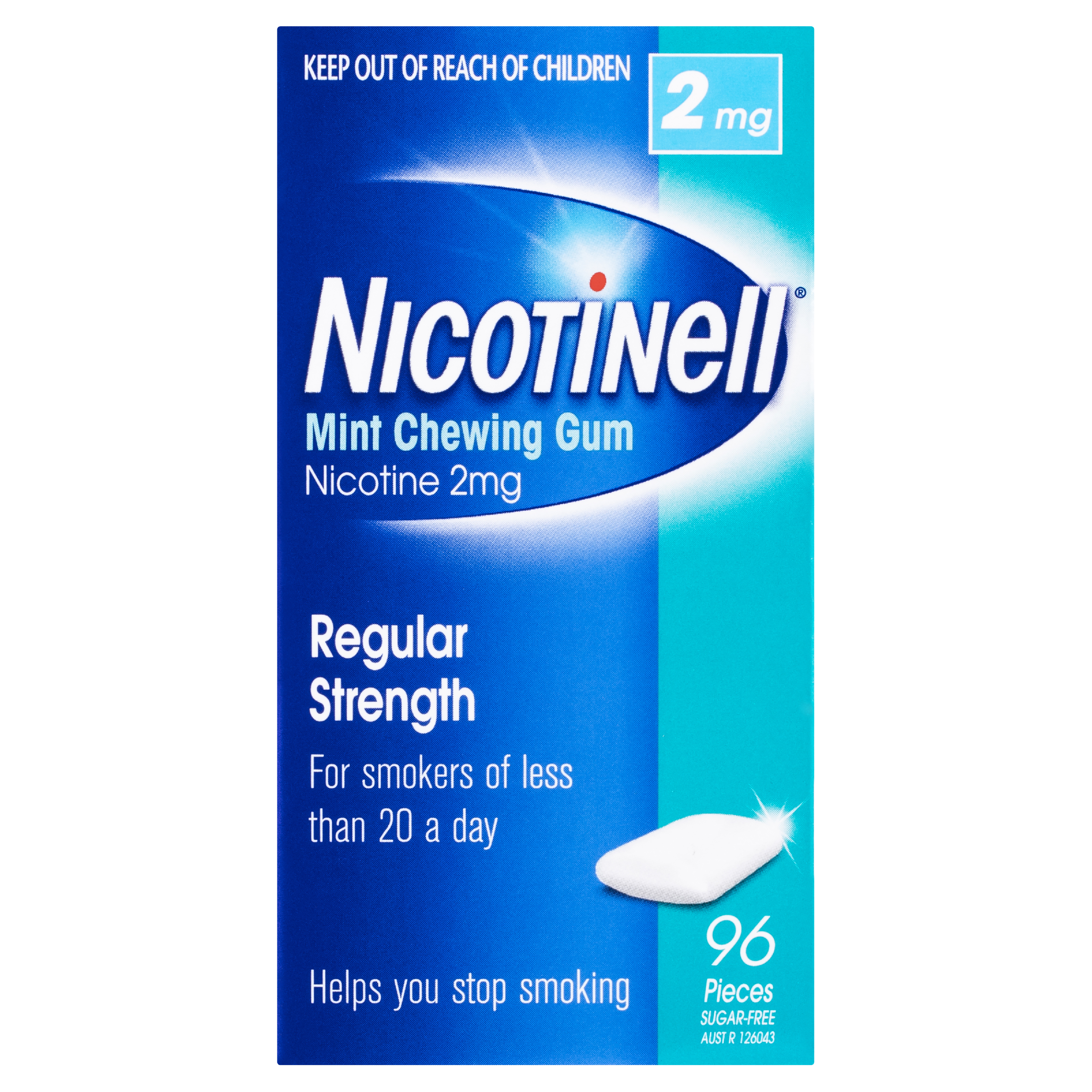 NICOTINELL MINT 2MG GUM 96 PACK - Image 2