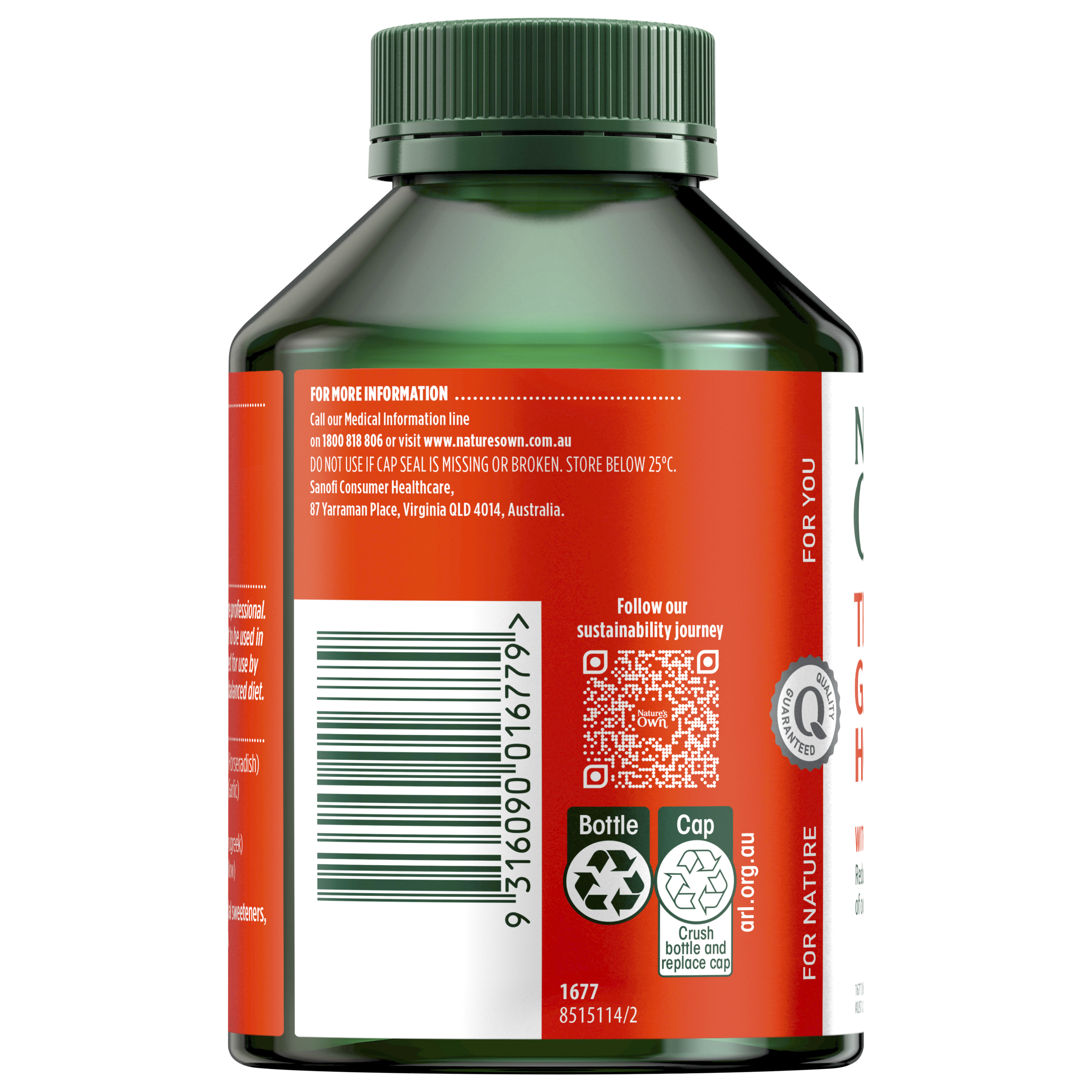 NATURES OWN TRIPLE STRENGTH GARLIC + C HORSERADISH TABLETS 150 - Image 4