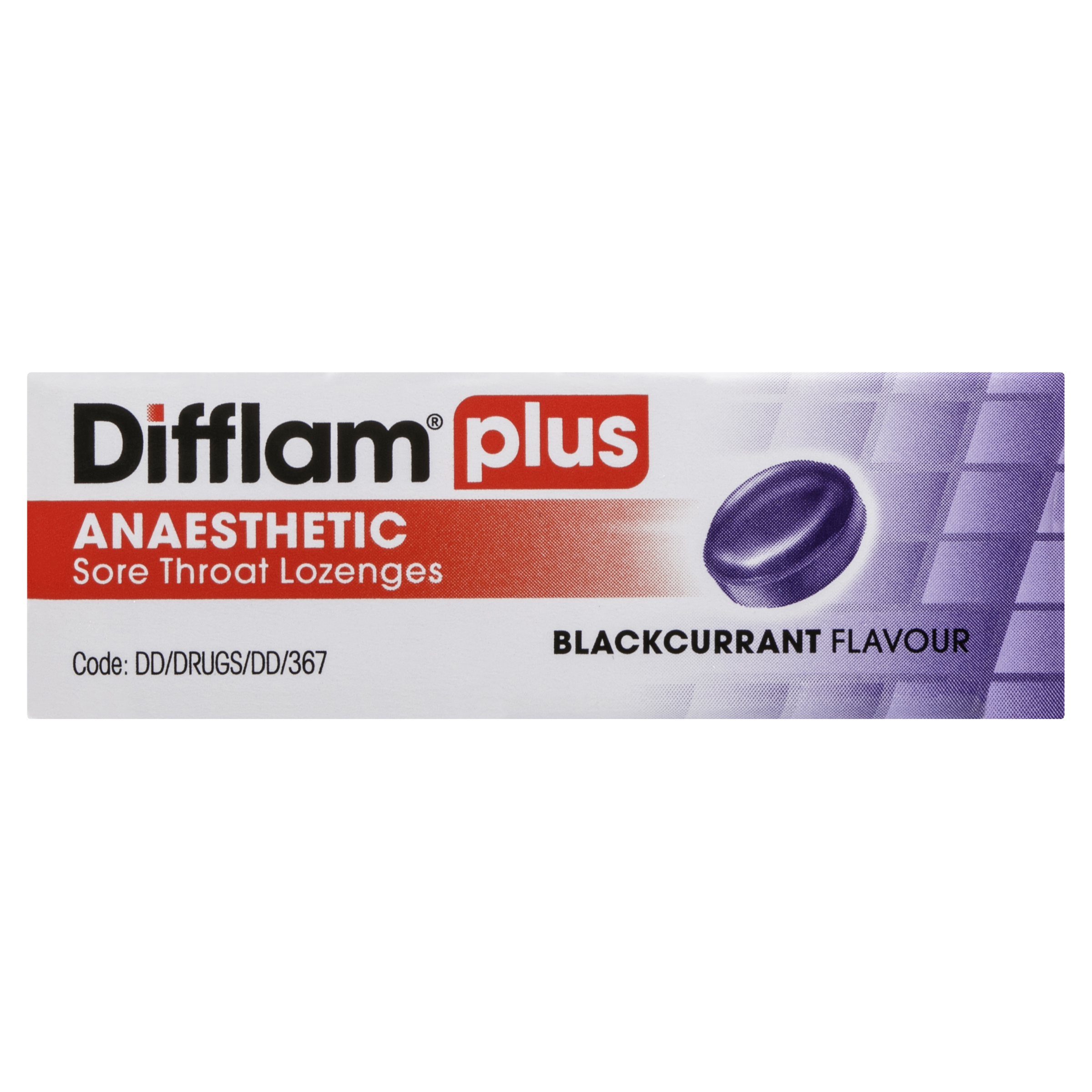 DIFFLAM PLUS ANAESTHETIC BLACKCURRANT SUGAR FREE 16 LOZENGES - Image 6