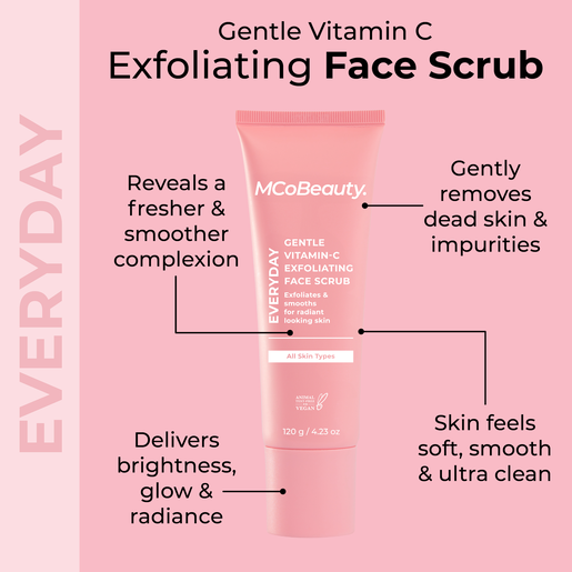 MCO BEAUTY GENTLE VITAMIN C EXFOLIATING FACE SCRUB 120G - Image 2