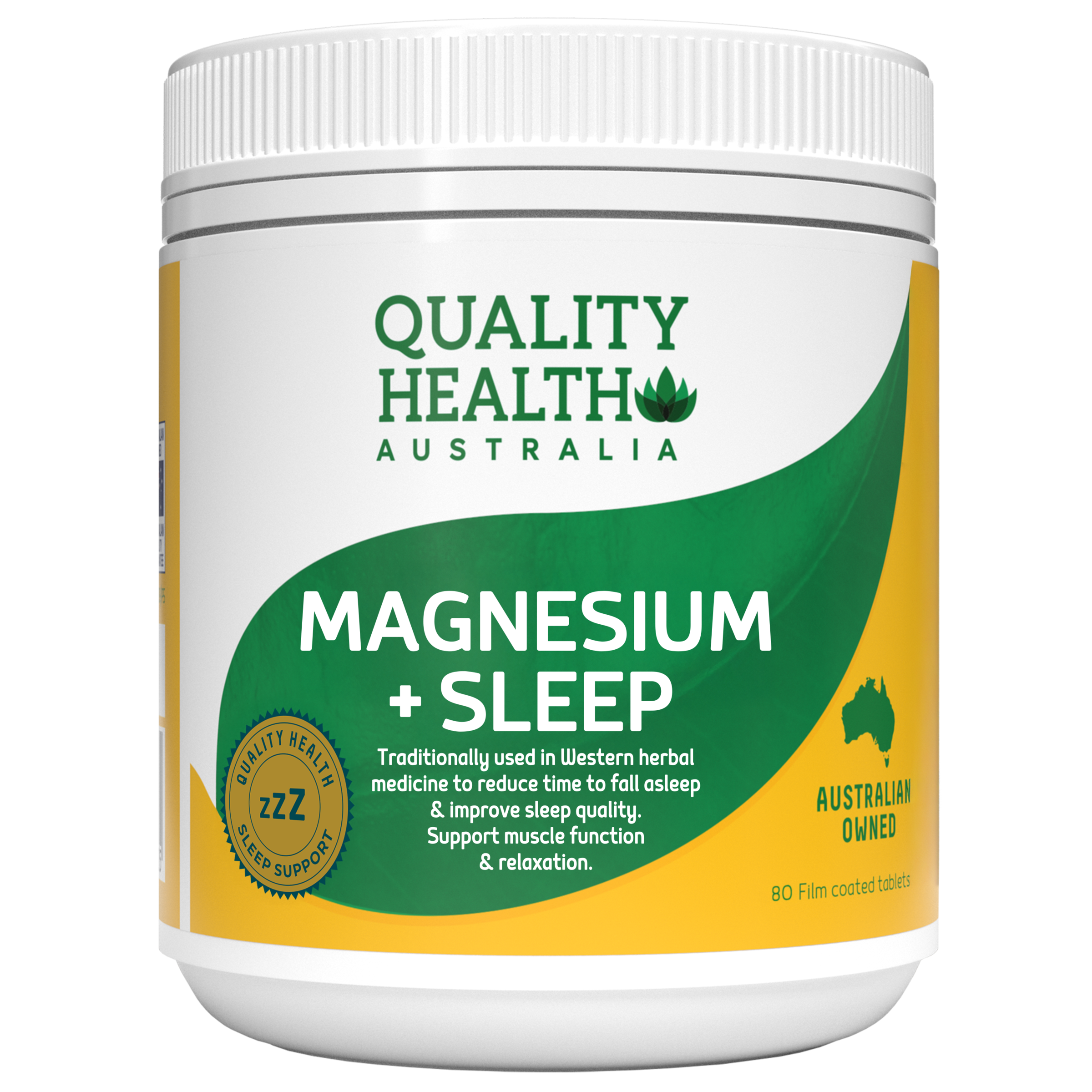 QUALITY HEALTH MAGNESIUM + SLEEP 80 TABLETS