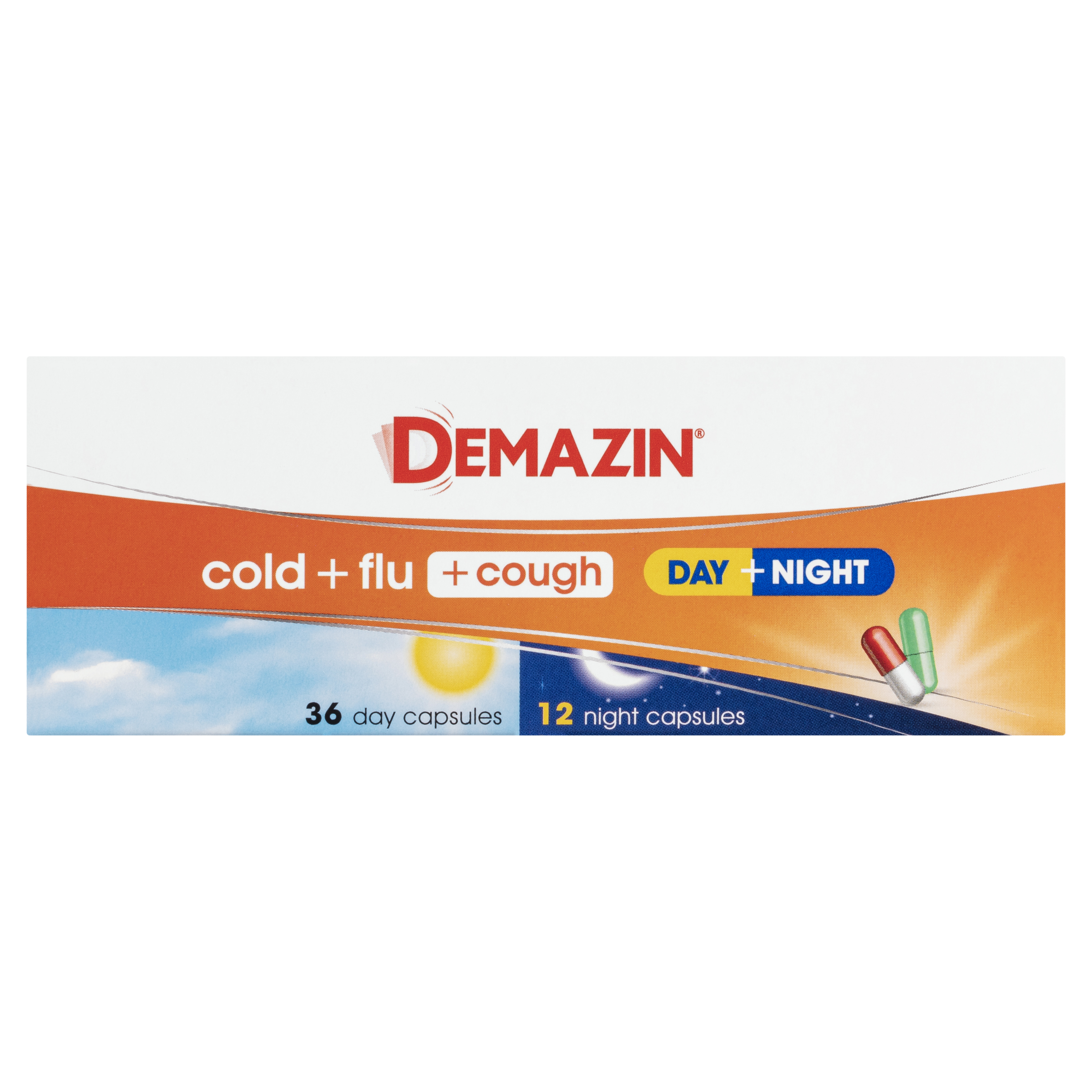 DEMAZIN DAY & NIGHT COLD & FLU + COUGH PE 48 CAPSULES - Image 5