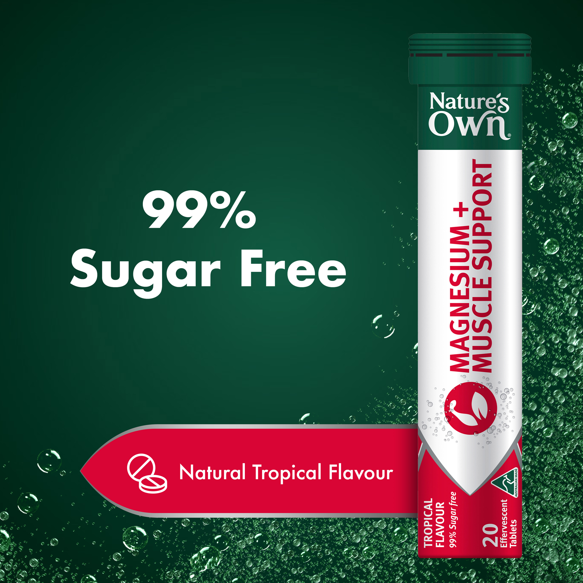 NATURES OWN MAGENSIUM + MUSCLE SUPPORT 20 TABETS - Image 5