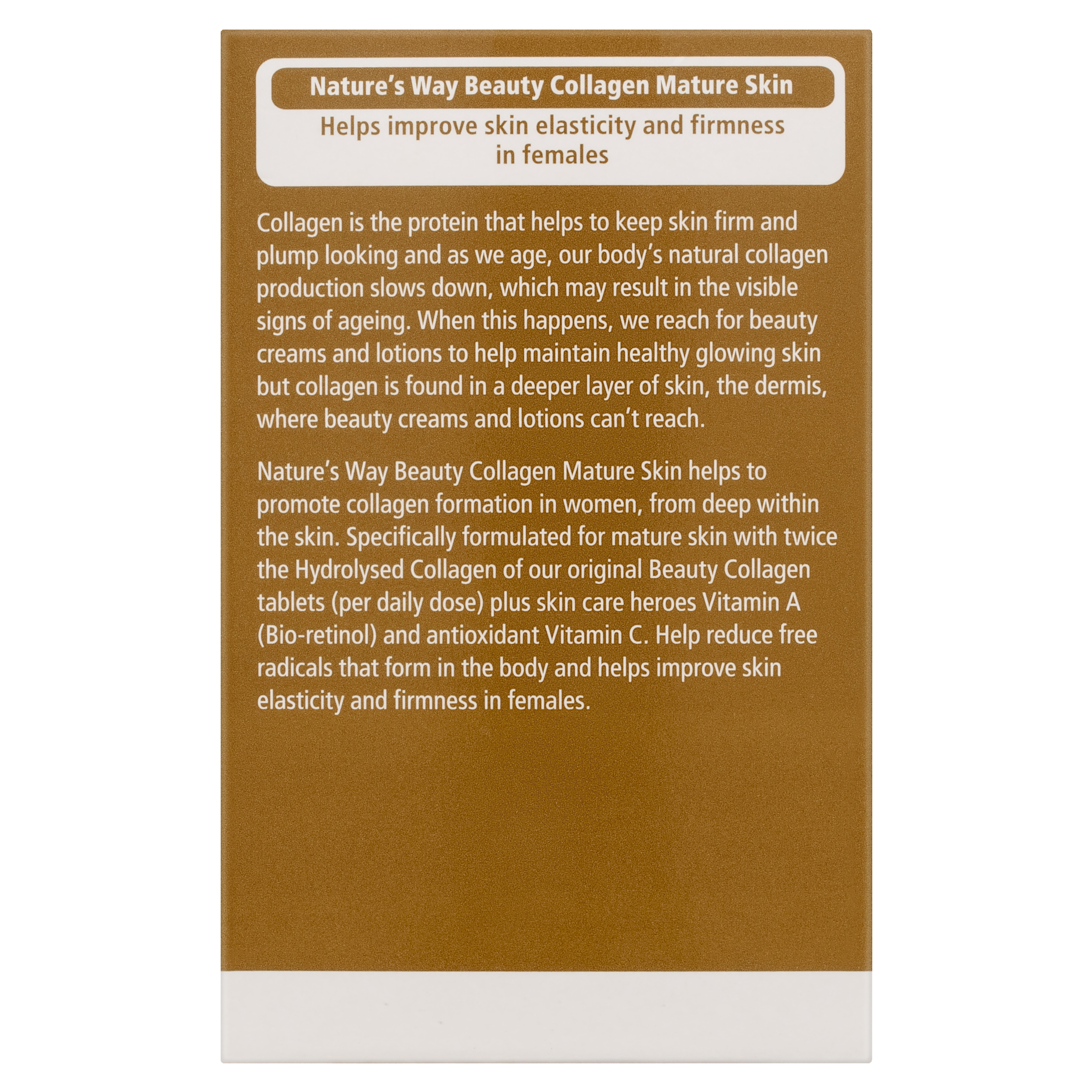 NATURES WAY BEAUTY COLLAGEN MATURE SKIN 60 TABLETS - Image 2