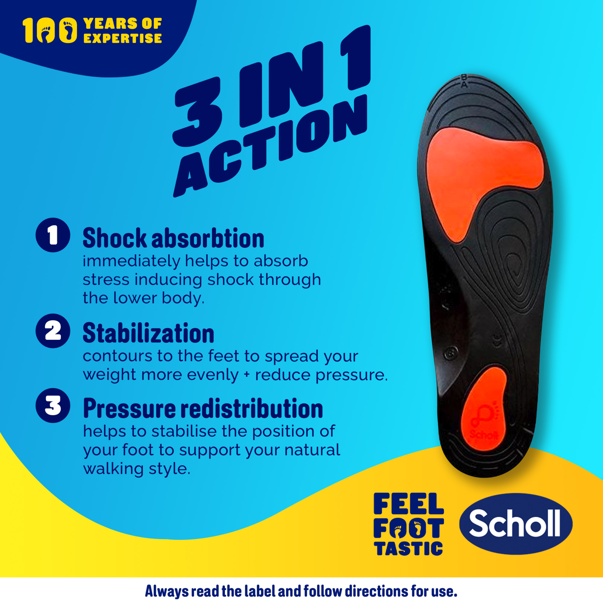 SCHOLL IN BALANCE LOWER BACK ORTHOTIC INSOLES L - Image 7