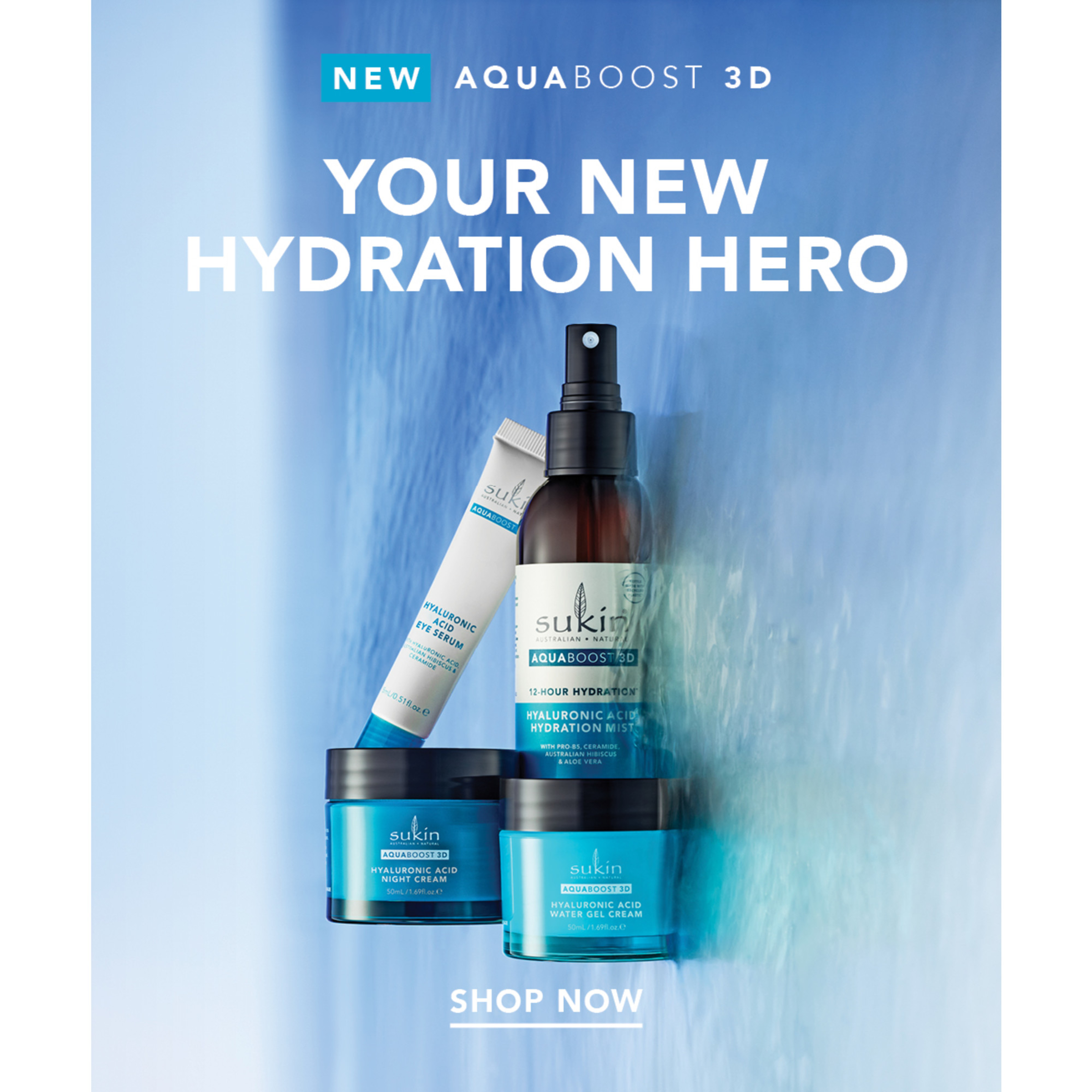 SUKIN AQUABOOST 3D ULTRA HYDRATING WATER CREAM 50ML - Image 9