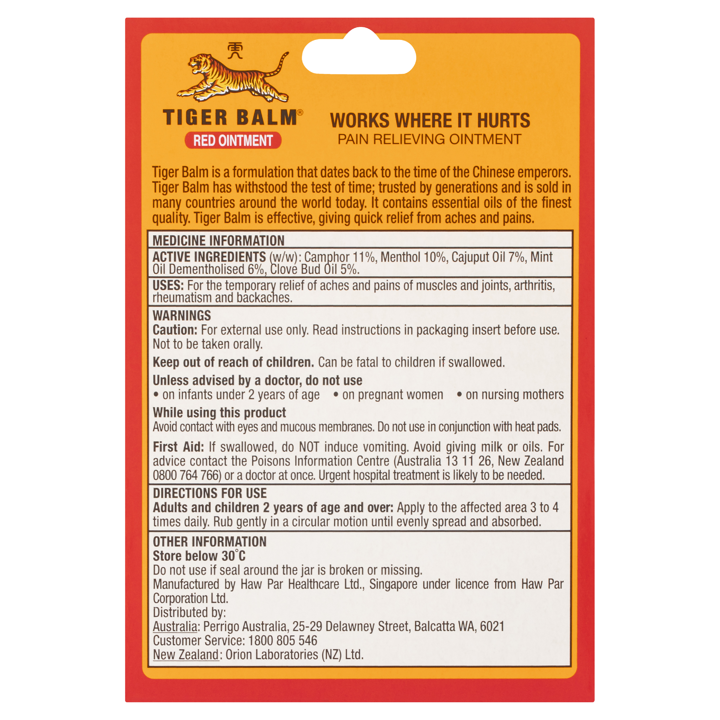 TIGER BALM RED OINTMENT 18G - Image 4