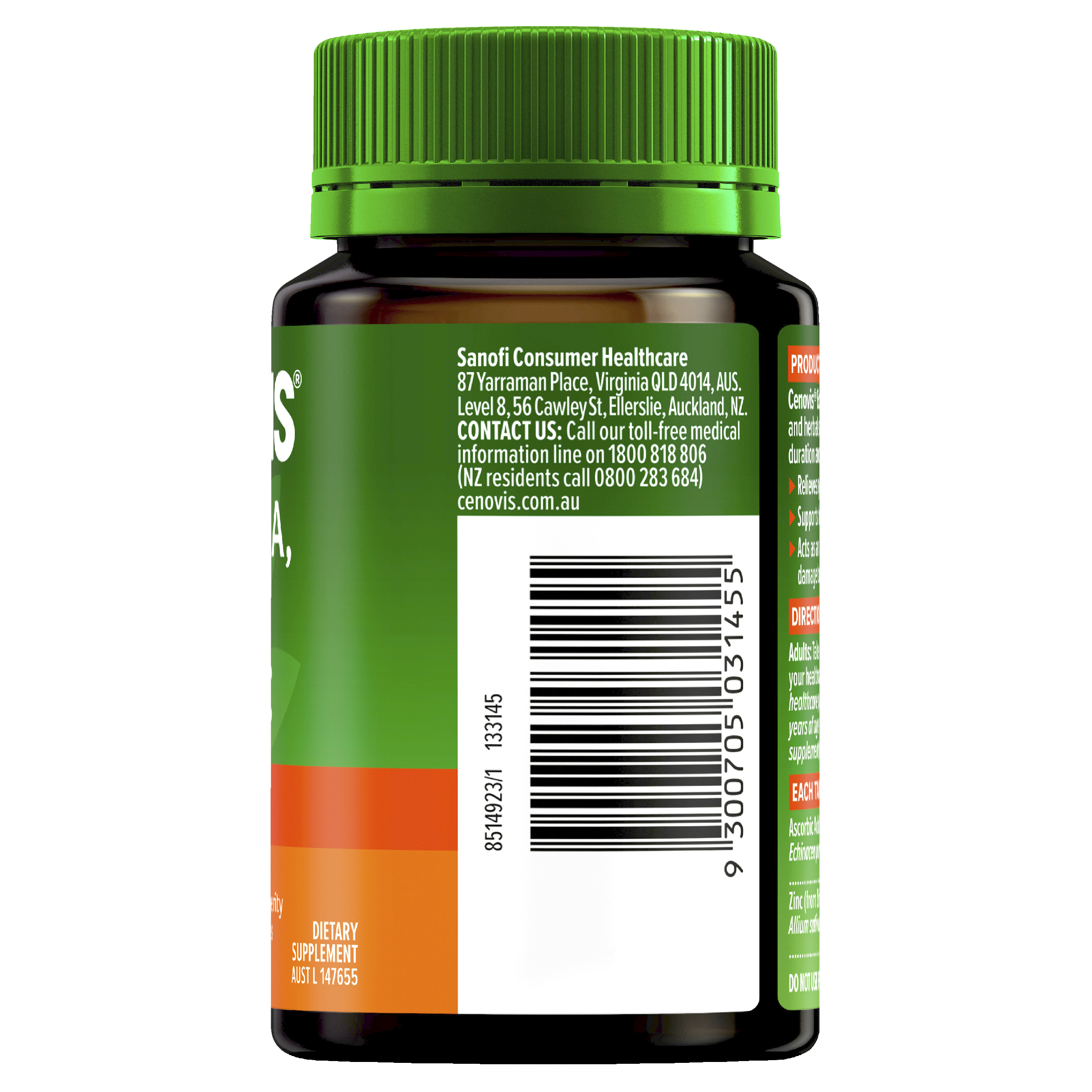 CENOVIS ECHINACEA GARLIC ZINC + C 60 TABLETS - Image 10