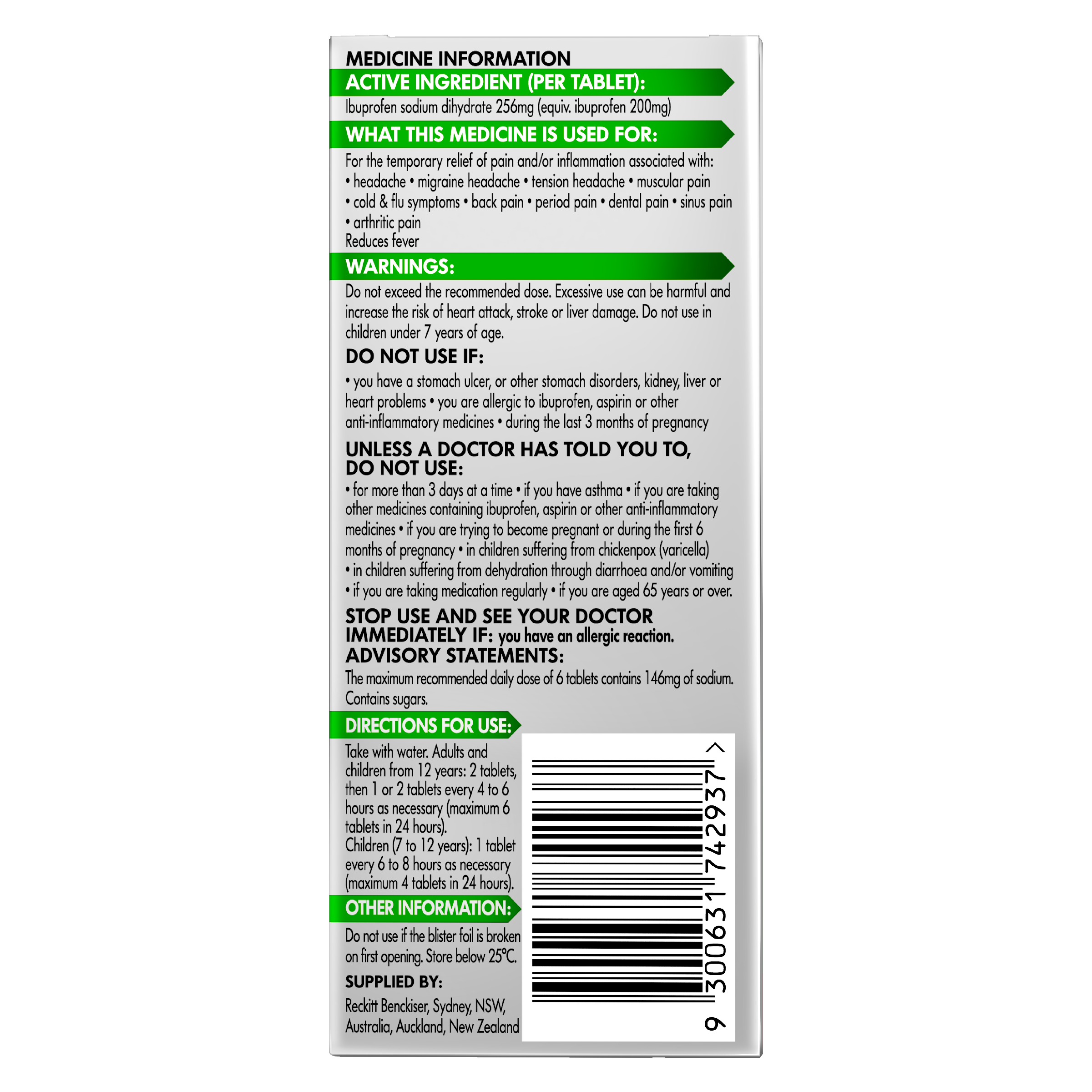 NUROFEN ZAVANCE 48 TABLETS - Image 4
