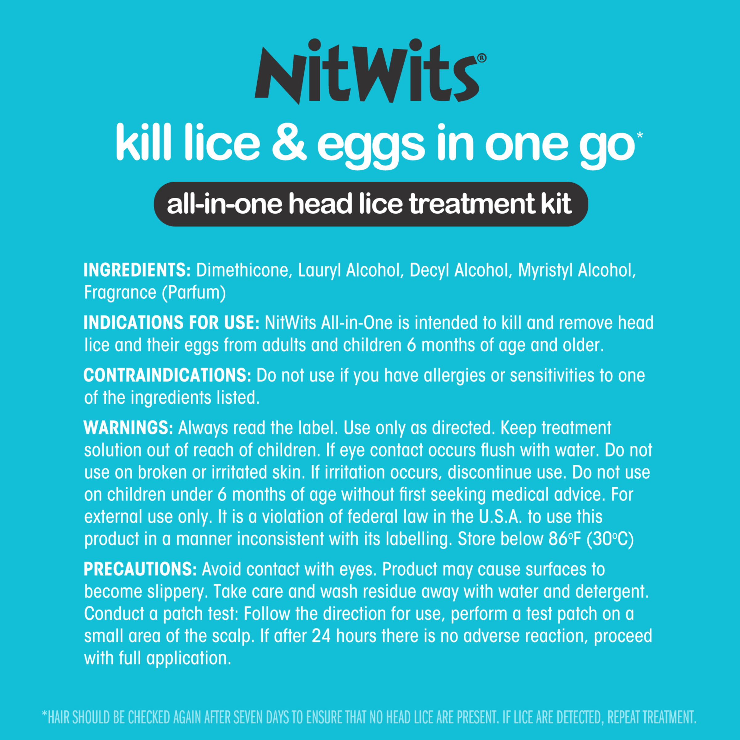 NITWITS HEAD LICE ALL IN ONE TREATMENT 120ML - Image 8