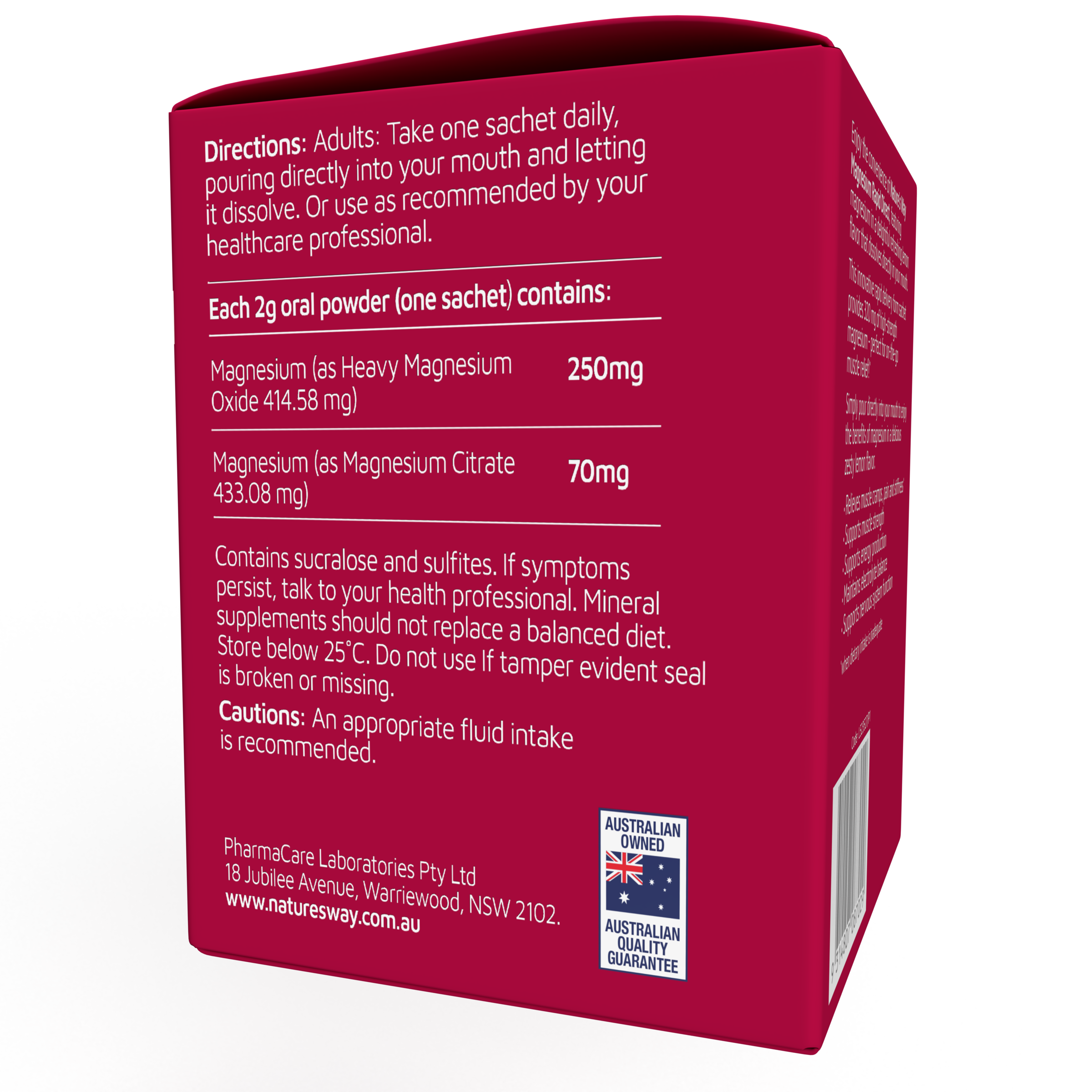 NATURES WAY MAGNESIUM RAPID DIRECT SACHETS 2G 20 PACK - Image 4