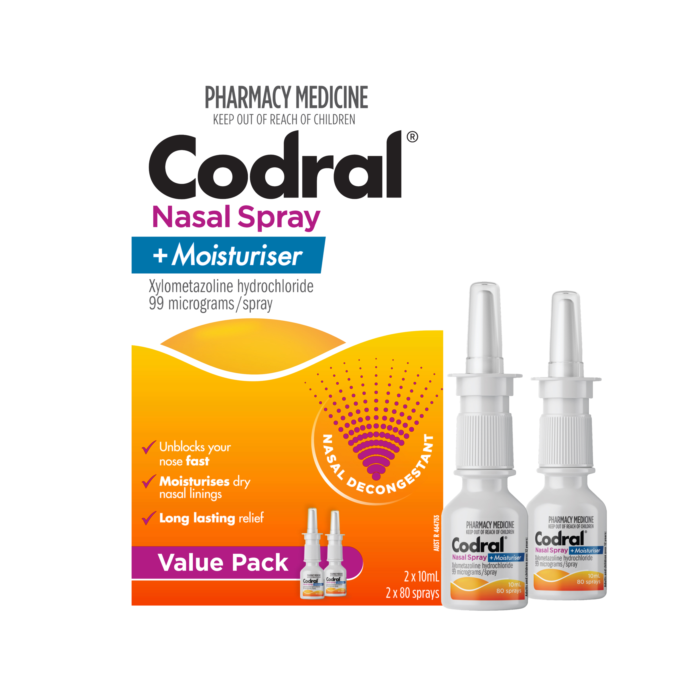CODRAL NASAL SPRAY 10ML TWIN PACK