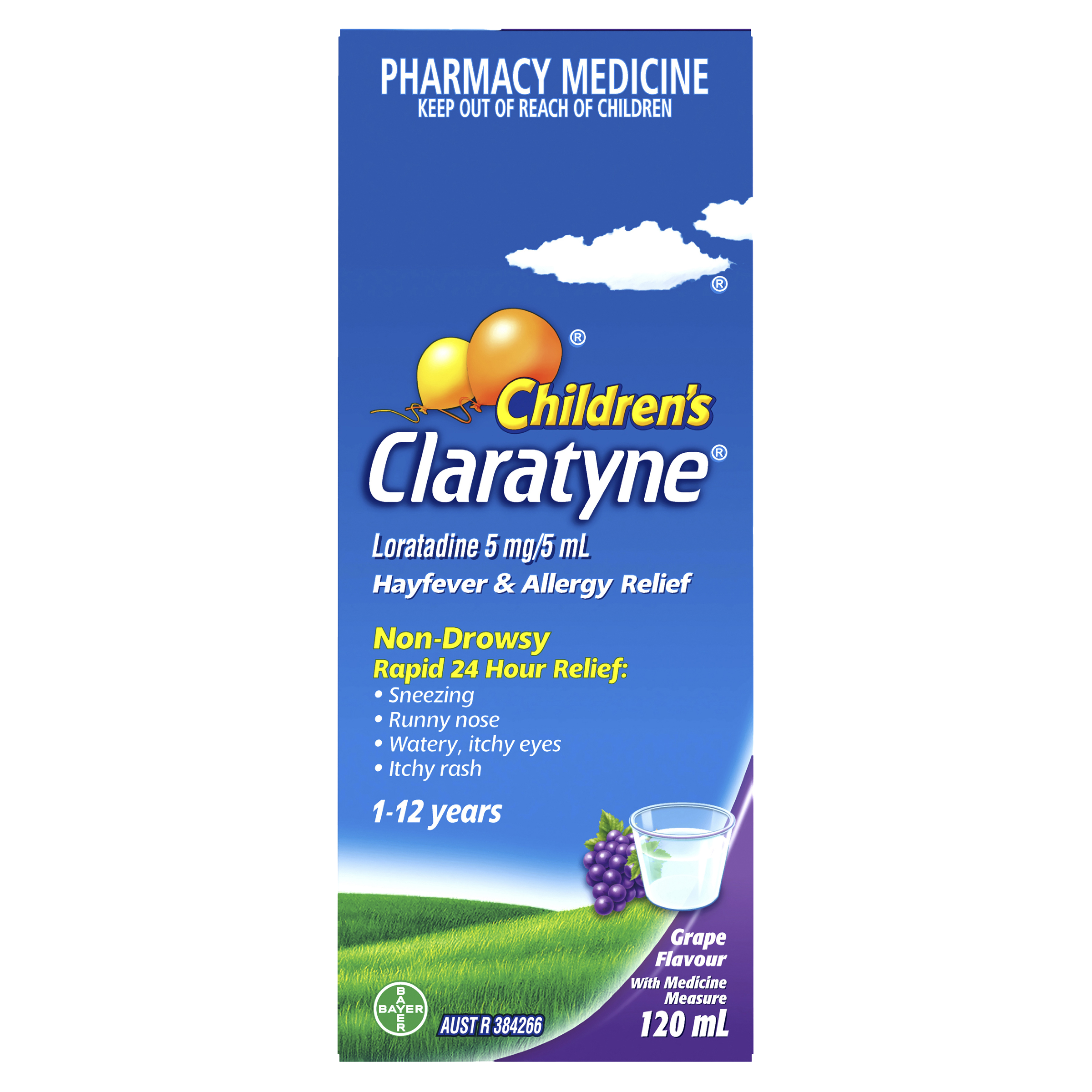 CLARATYNE CHILDRENS GRAPE SYRUP 120ML - Image 2