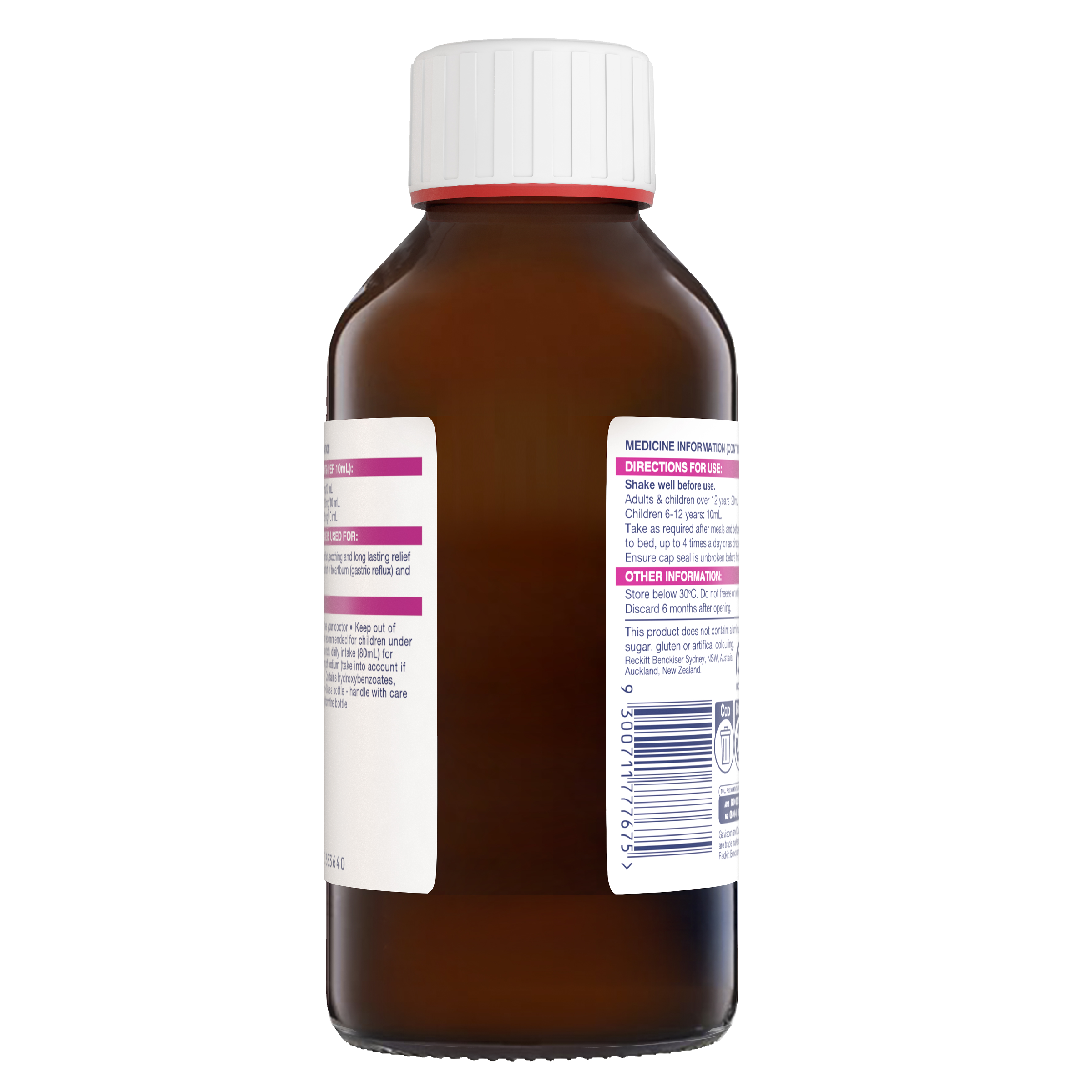 GAVISCON DUAL ACTION LIQUID MIXED BERRY 500ML - Image 4