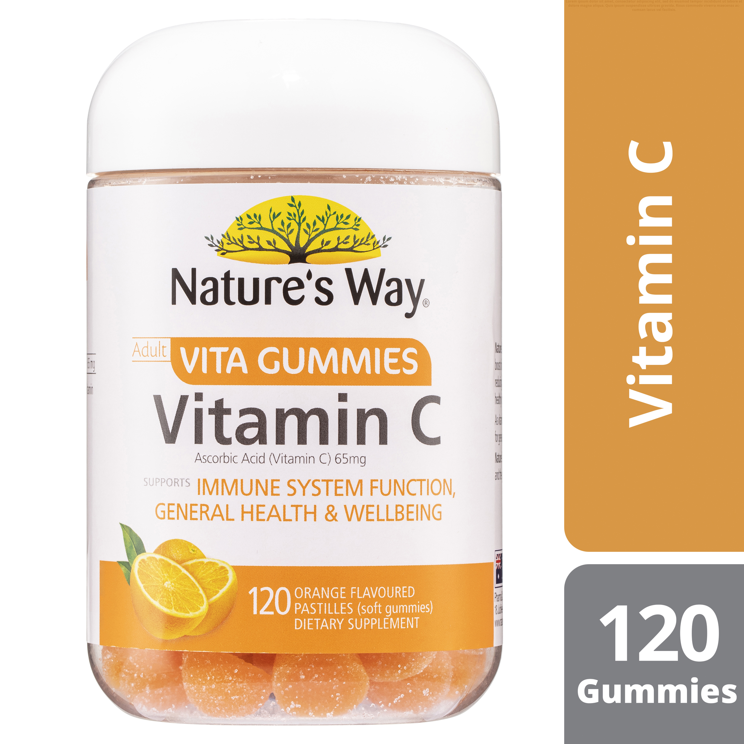 NATURES WAY ADULT VITA GUMMIES VITAMIN C 120 - Image 3