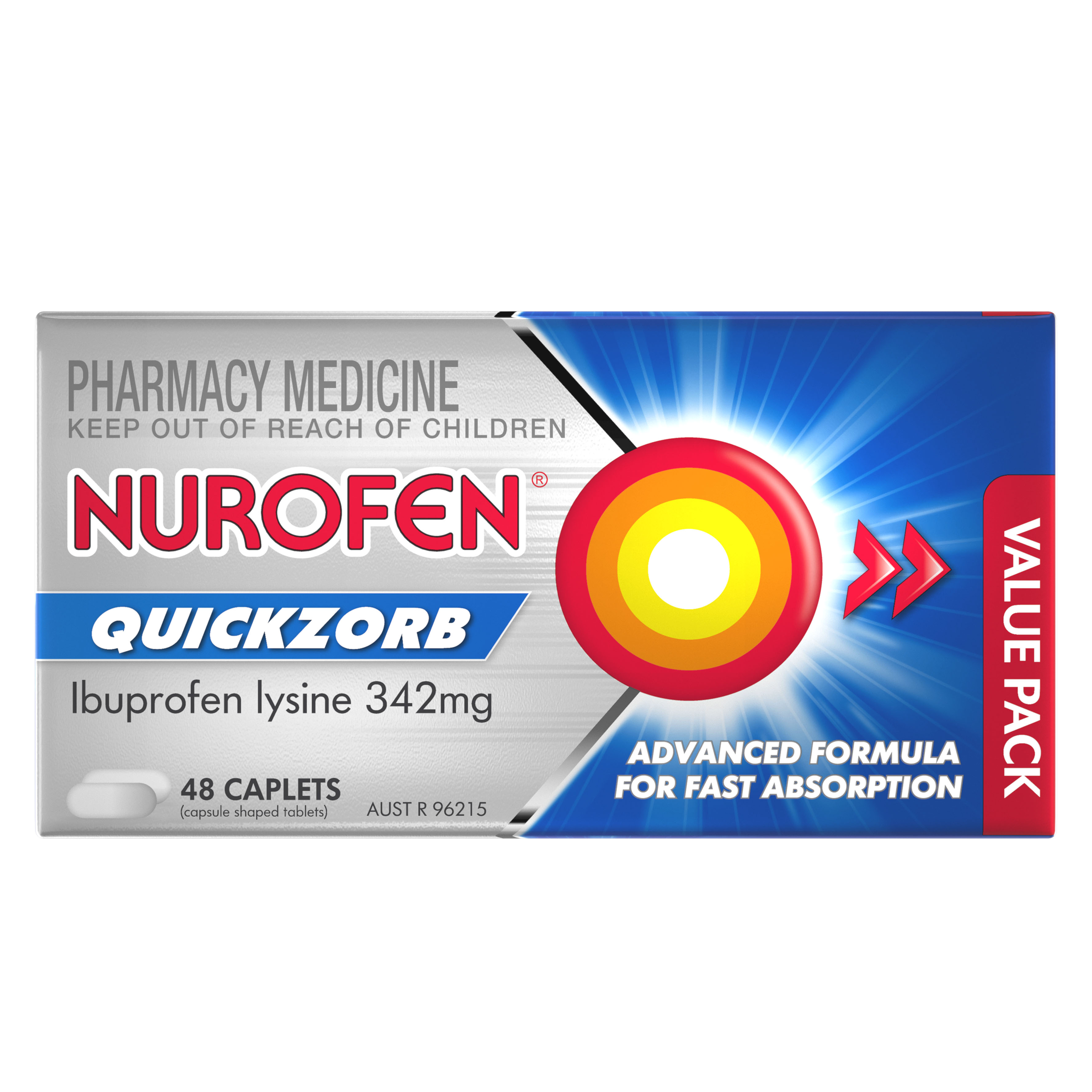 NUROFEN 200MG QUICKZORB 48 CAPLETS - Image 2