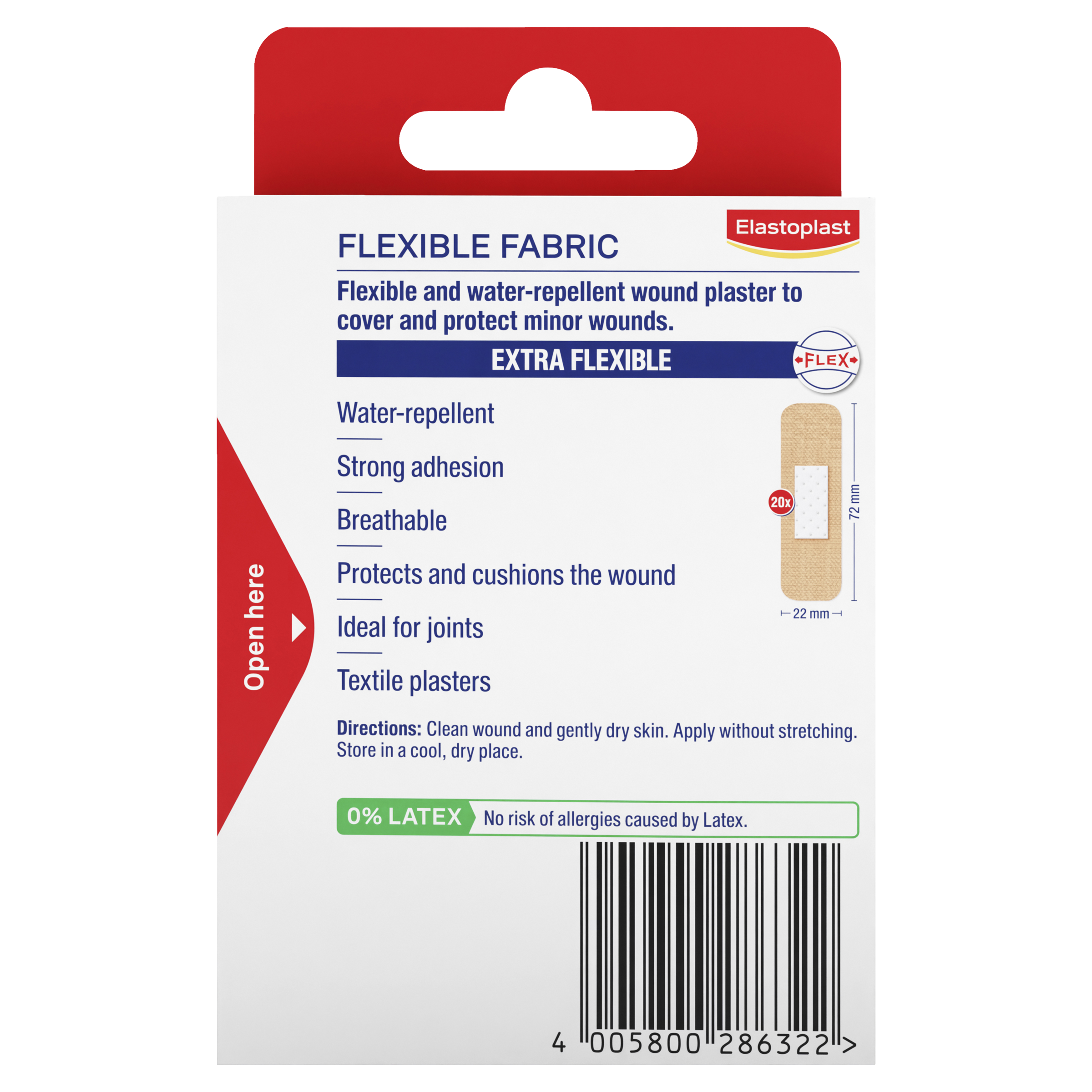 ELASTOPLAST FLEXIBLE FABRIC STRIPS 20 PACK - Image 2