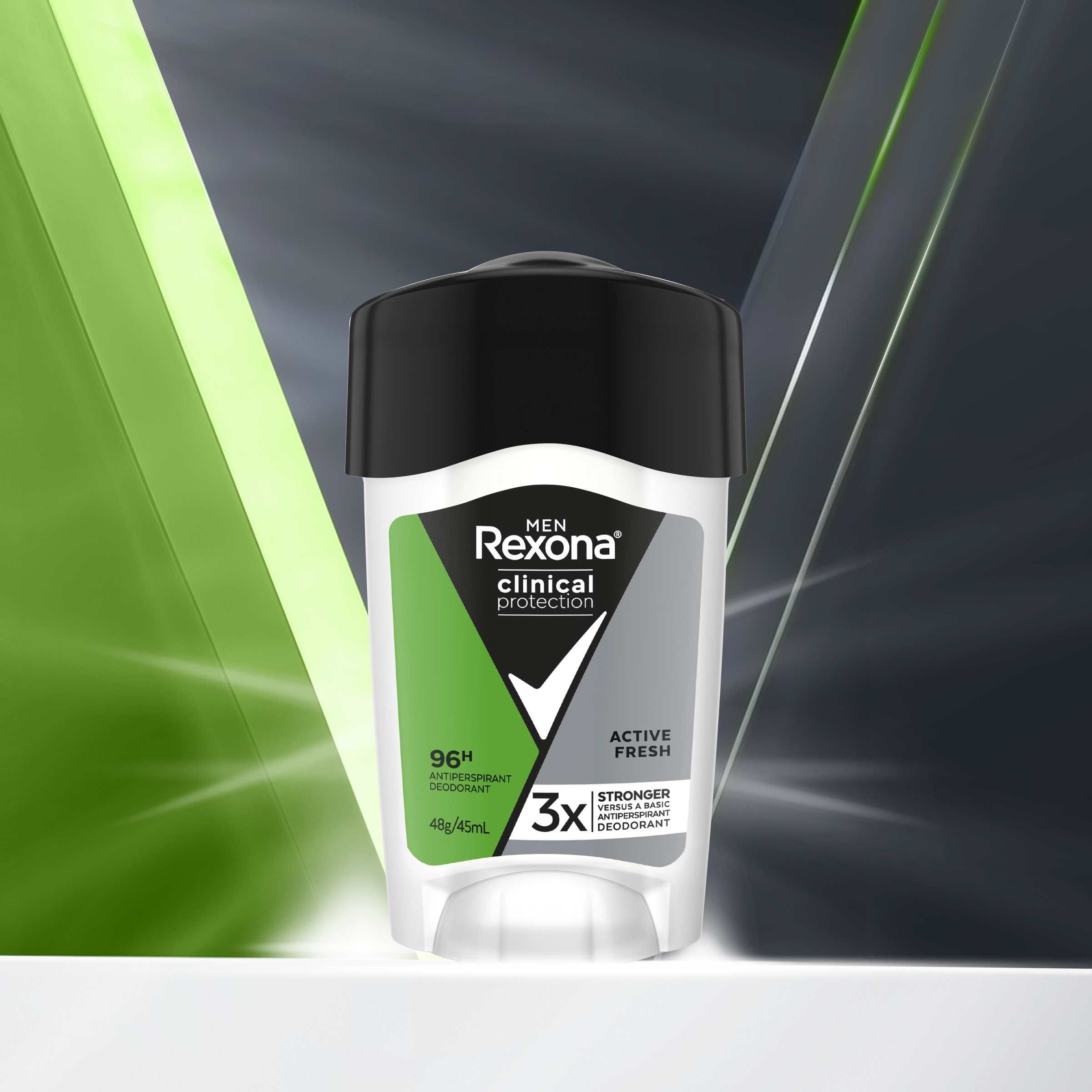 REXONA MEN CLINICAL ANTIPERSPIRANT CREAM ACTIVE FRESH 96HR 45ML - Image 5
