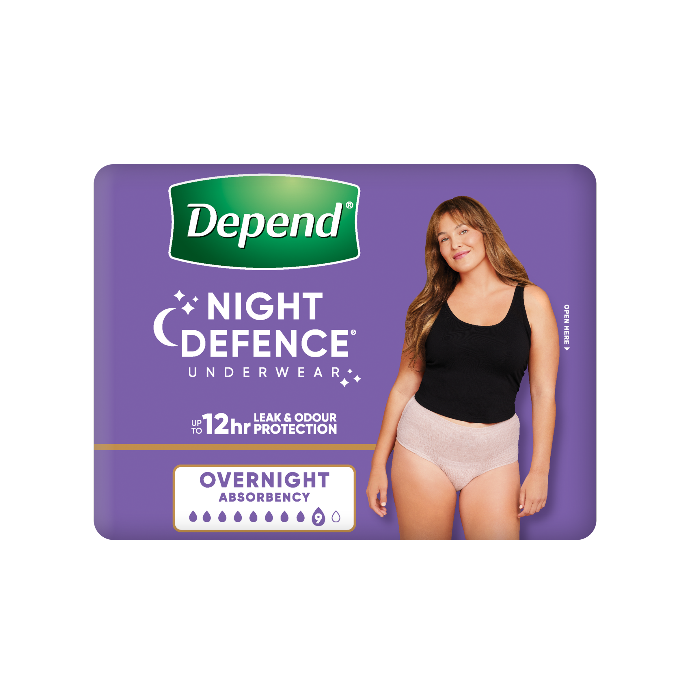 DEPEND WOMEN REAL FIT N/DEF UNDERWEAR 9D LARGE 8 PACK - Image 3