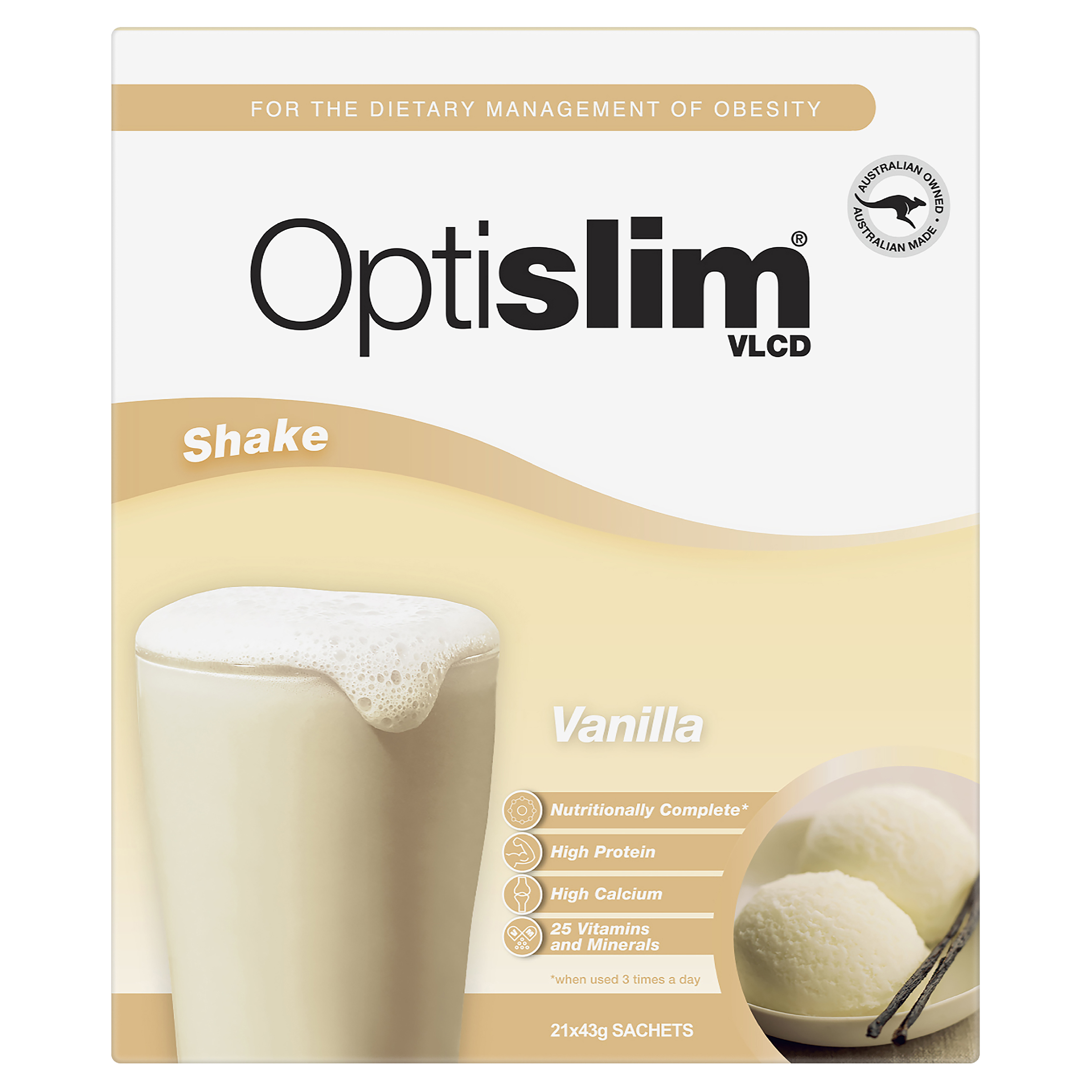 OPTISLIM VLCD SHAKE VANILLA 43G 21 PACK - Image 6