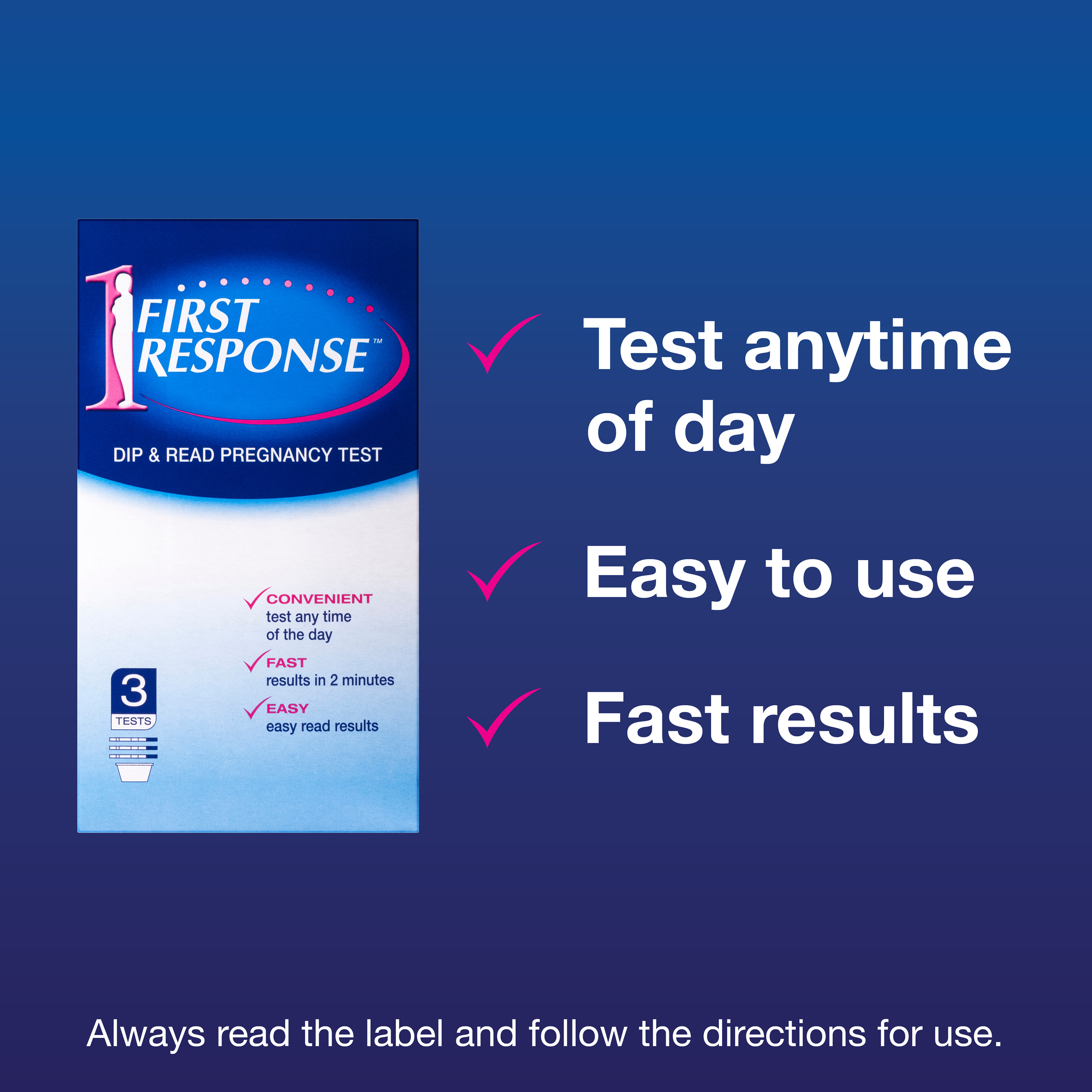 FIRST RESPONSE DIP & READ PREGNANCY TEST 3 PACK - Image 9