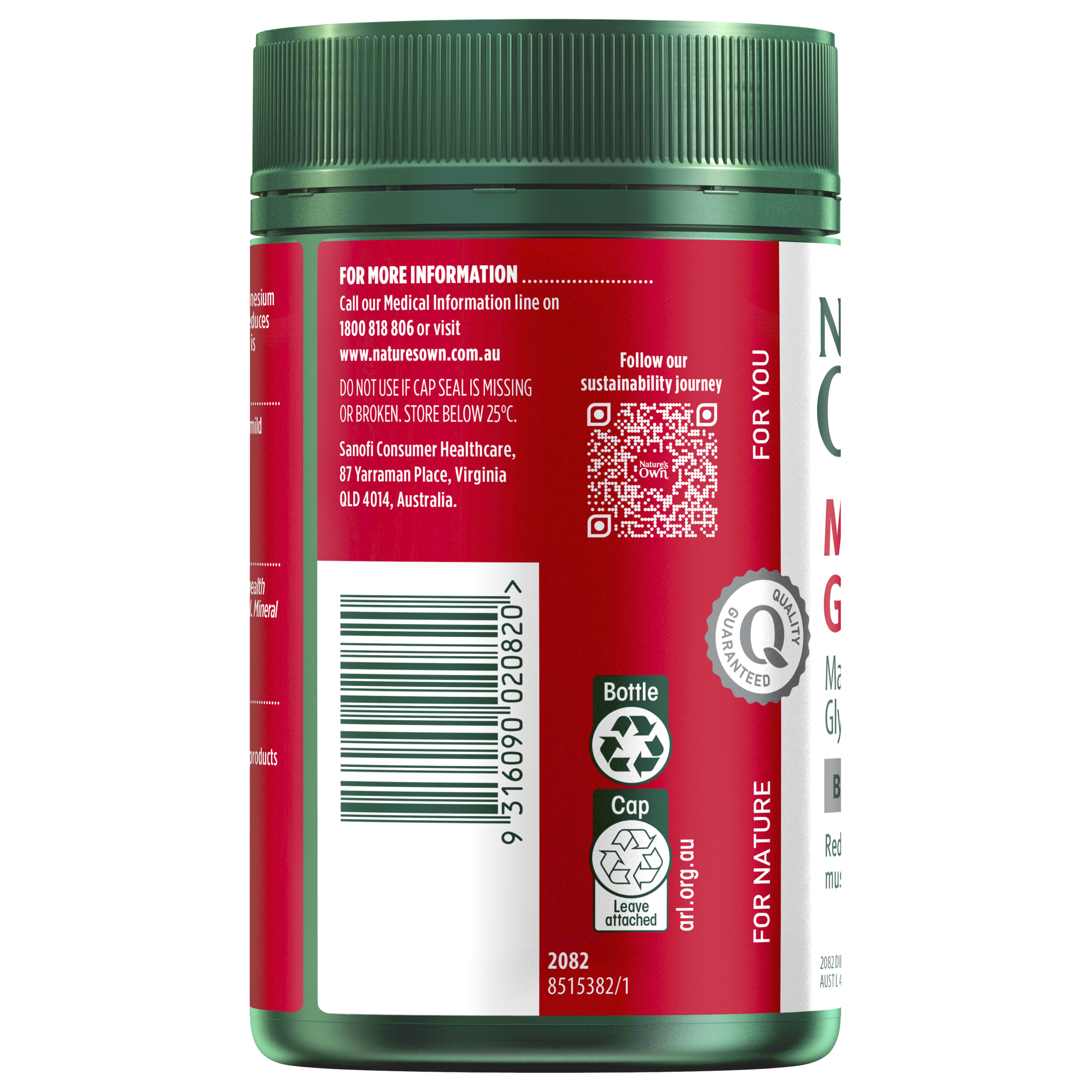 NATURES OWN MAGNESIUM GLYCINATE 1150MG 200 TABLETS - Image 4