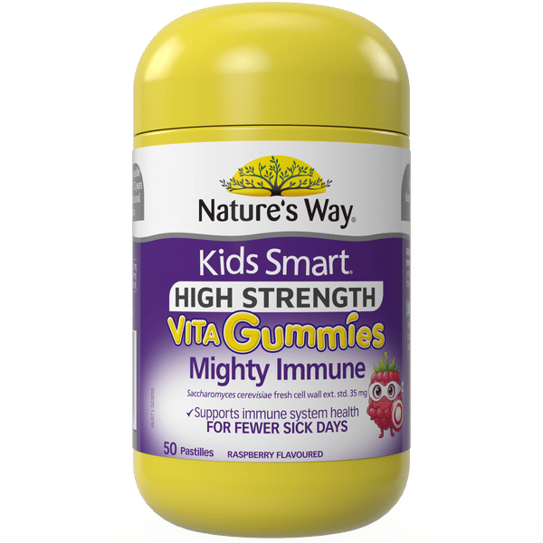 NATURES WAY KID SMART VITA GUMMIES HIGH STRENGTH MIGHTY IMMUNE 50 PASTILLES
