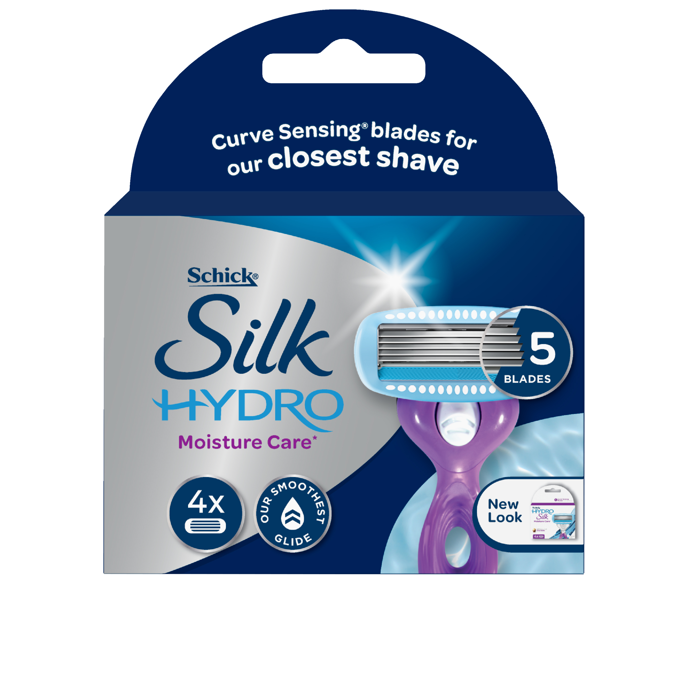 SCHICK HYDRO SILK REFILL BLADES 4 PACK - Image 2