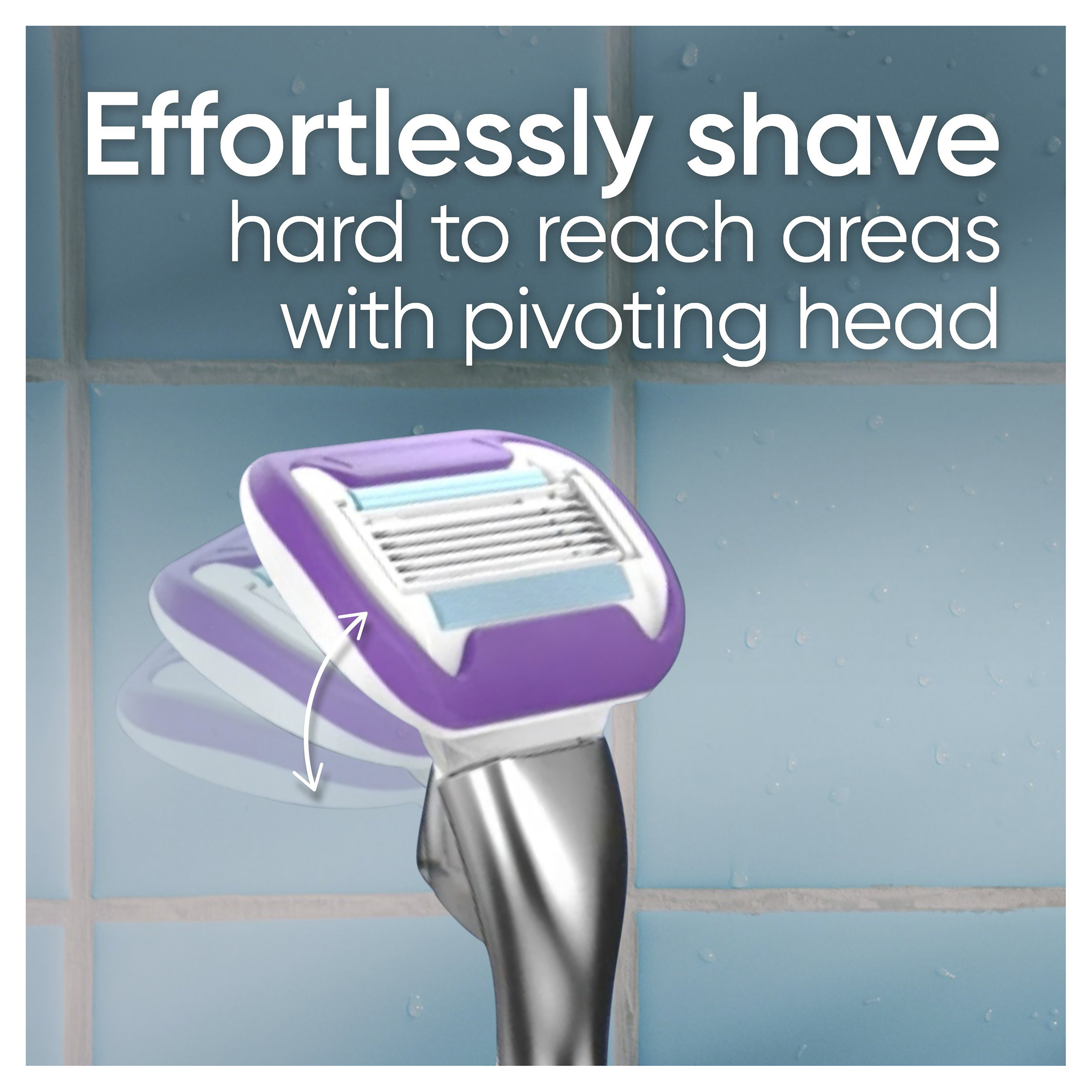 GILLETTE VENUS DELUXE SMOOTH SWIRL RAZOR + 2 BLADES - Image 3