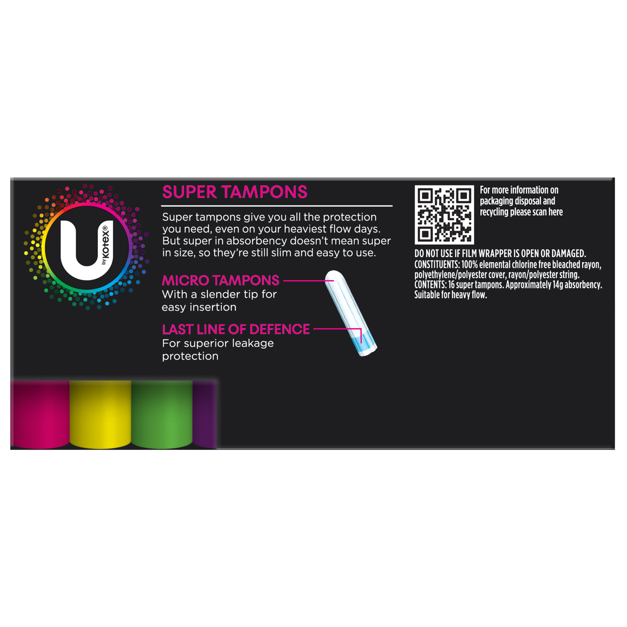 U BY KOTEX TAMPONS SUPER 16 PACK - Image 4