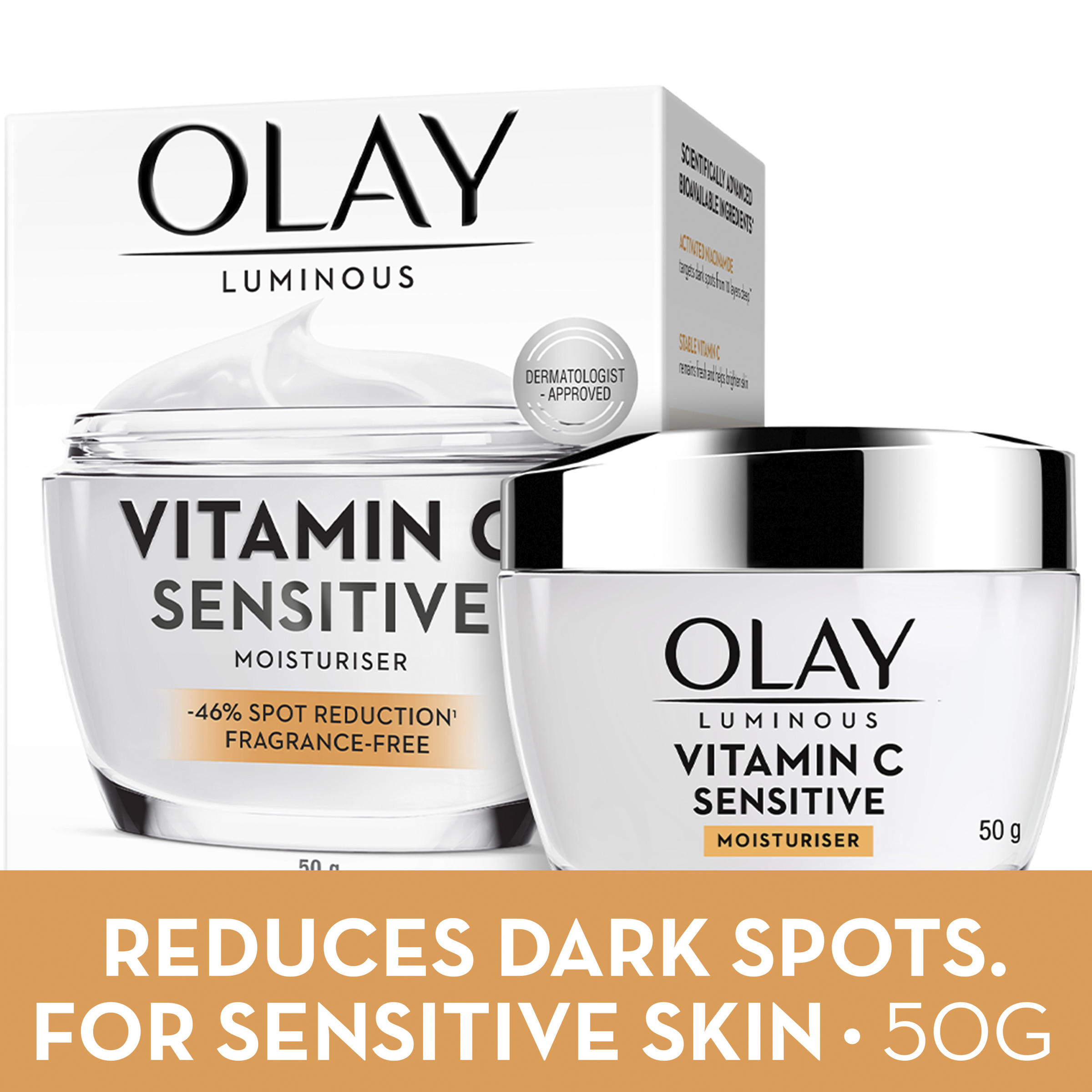 OLAY LUMINOUS VITAMIN C SENSITIVE BRIGHTENING MOISTURISER 50 - Image 9