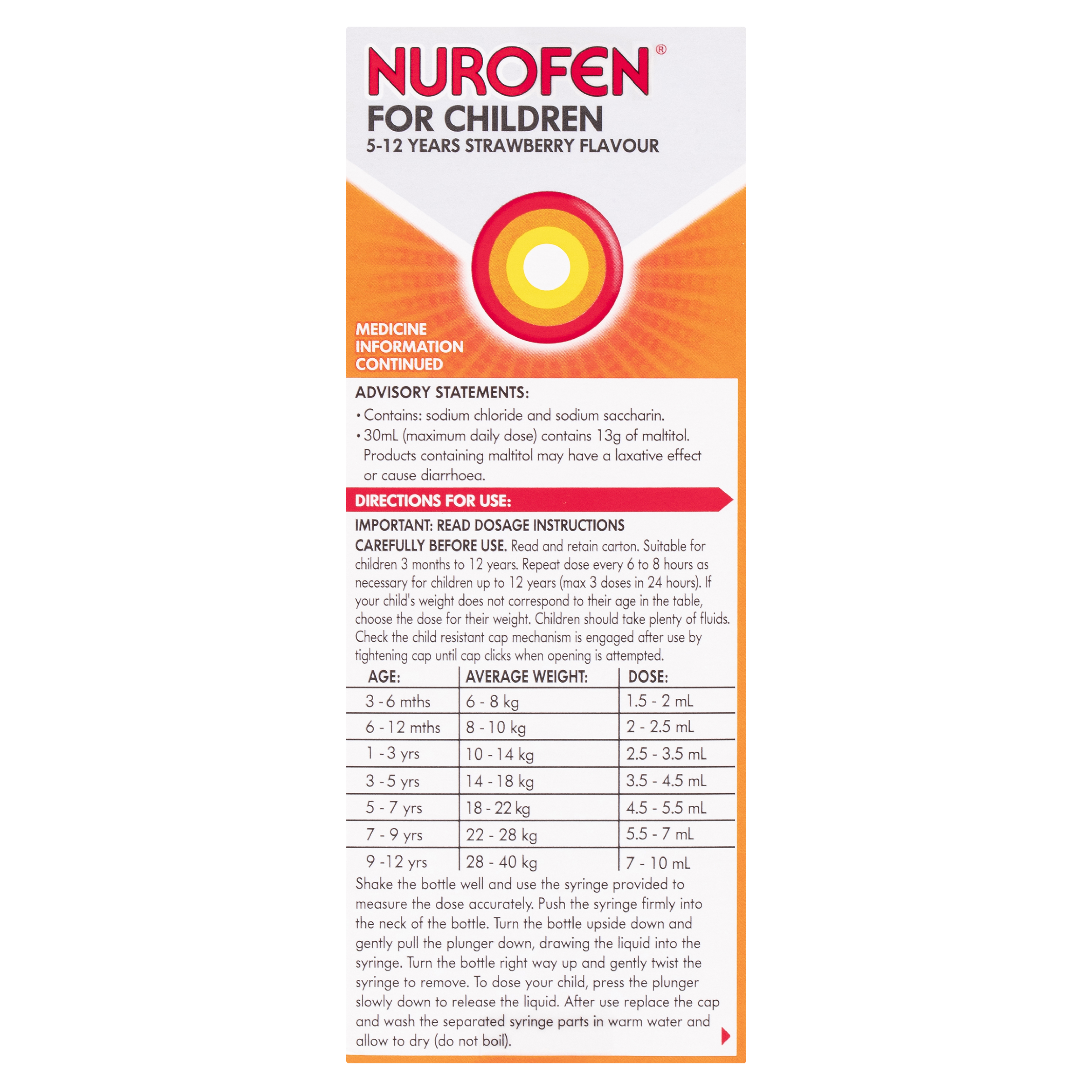 NUROFEN FOR CHILDREN 5 YEARS - 12 YEARS STRAWBERRY 200ML - Image 4