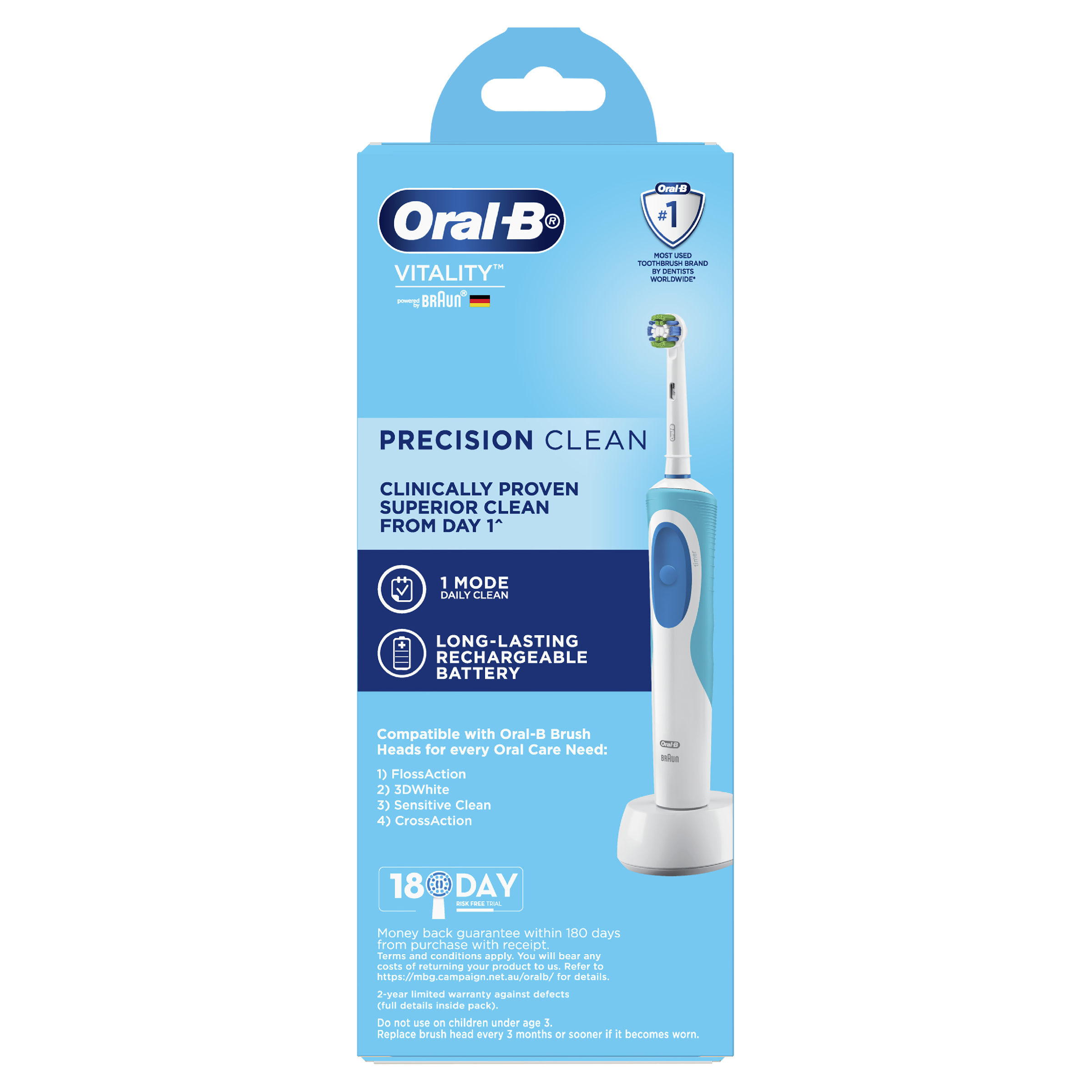 ORAL-B VITALITY+ POWER BRUSH MICROPULSE PRECISION CLEAN 1 PACK - Image 4