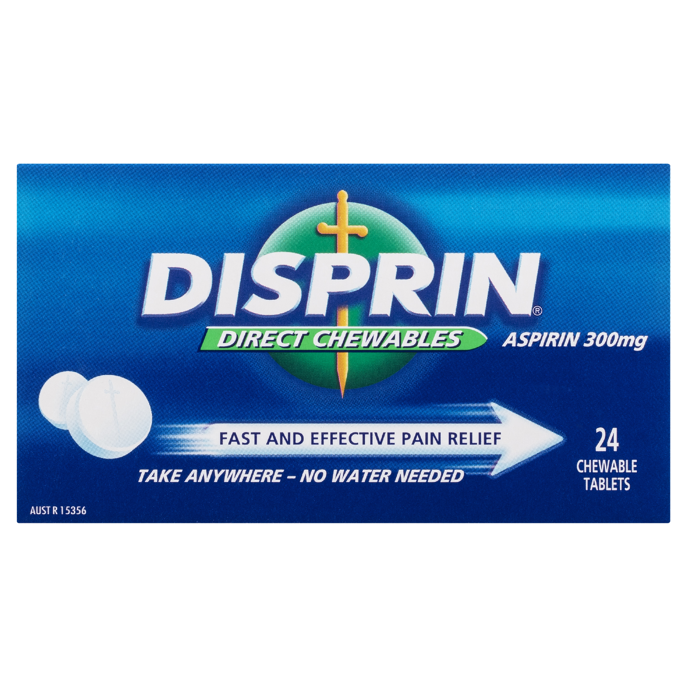 DISPRIN DIRECT CHEWABLES ASPIRIN 300MG 24 TABLET - Image 2