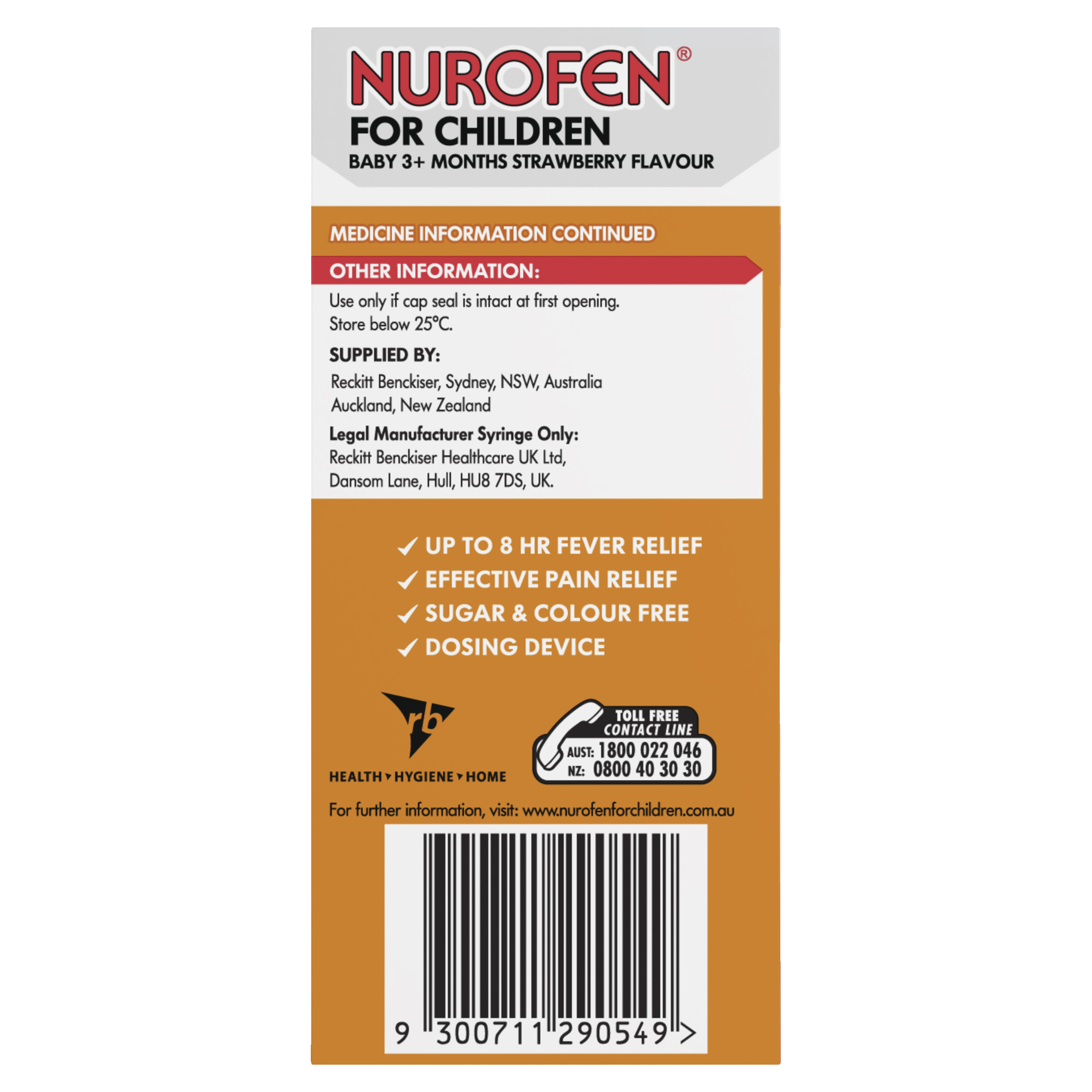 NUROFEN FOR CHILDREN 3 MONTHS + STRAWBERRY 50ML - Image 4