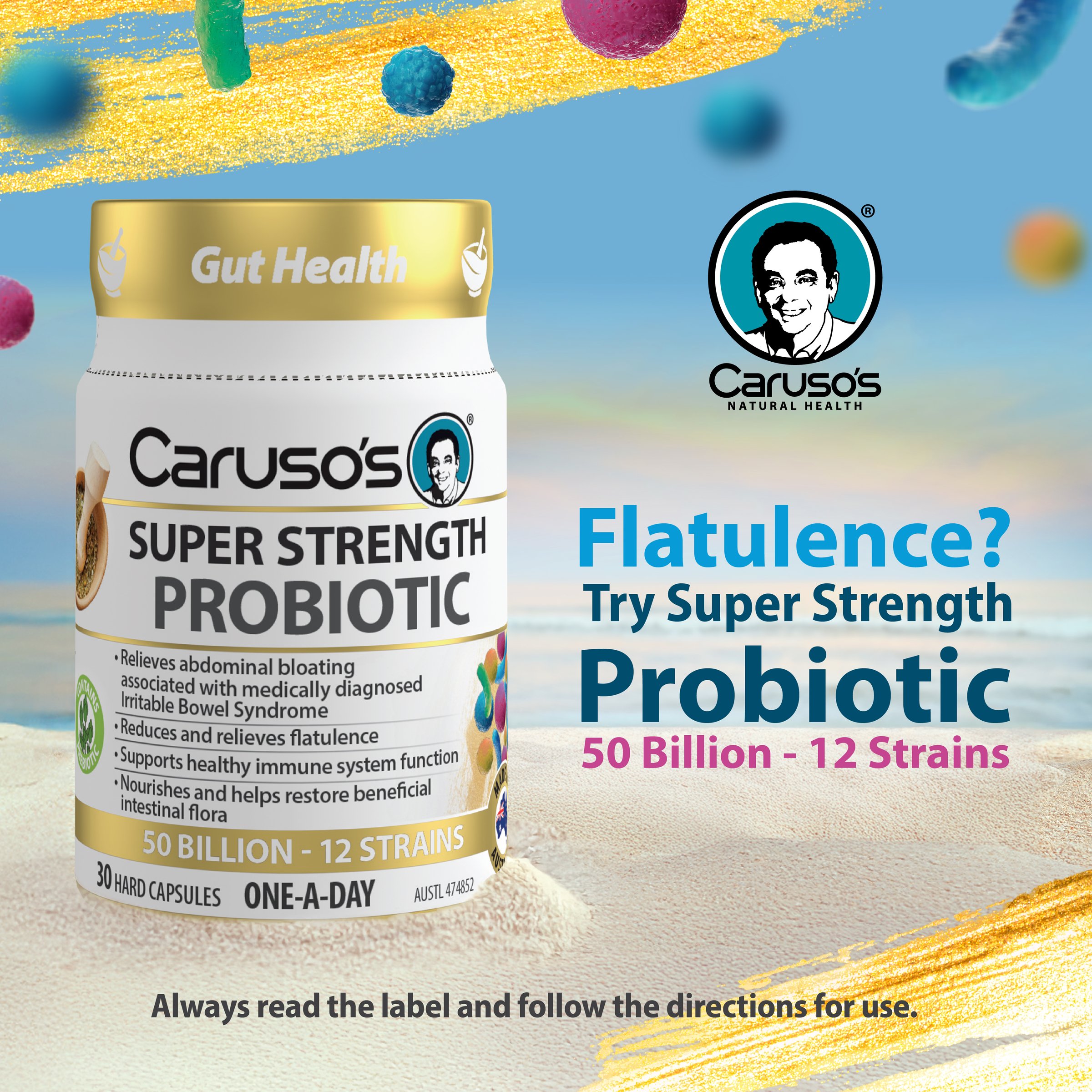 CARUSOS SUPER STRENGTH PROBIOTIC 30 CAPSULES - Image 2