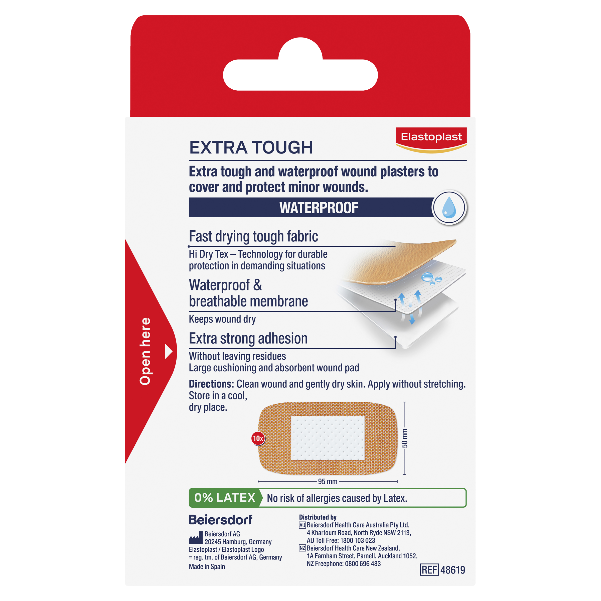 ELASTOPLAST HEAVY FABRIC WATERPROOF STRIPS XL 10 PACK - Image 2