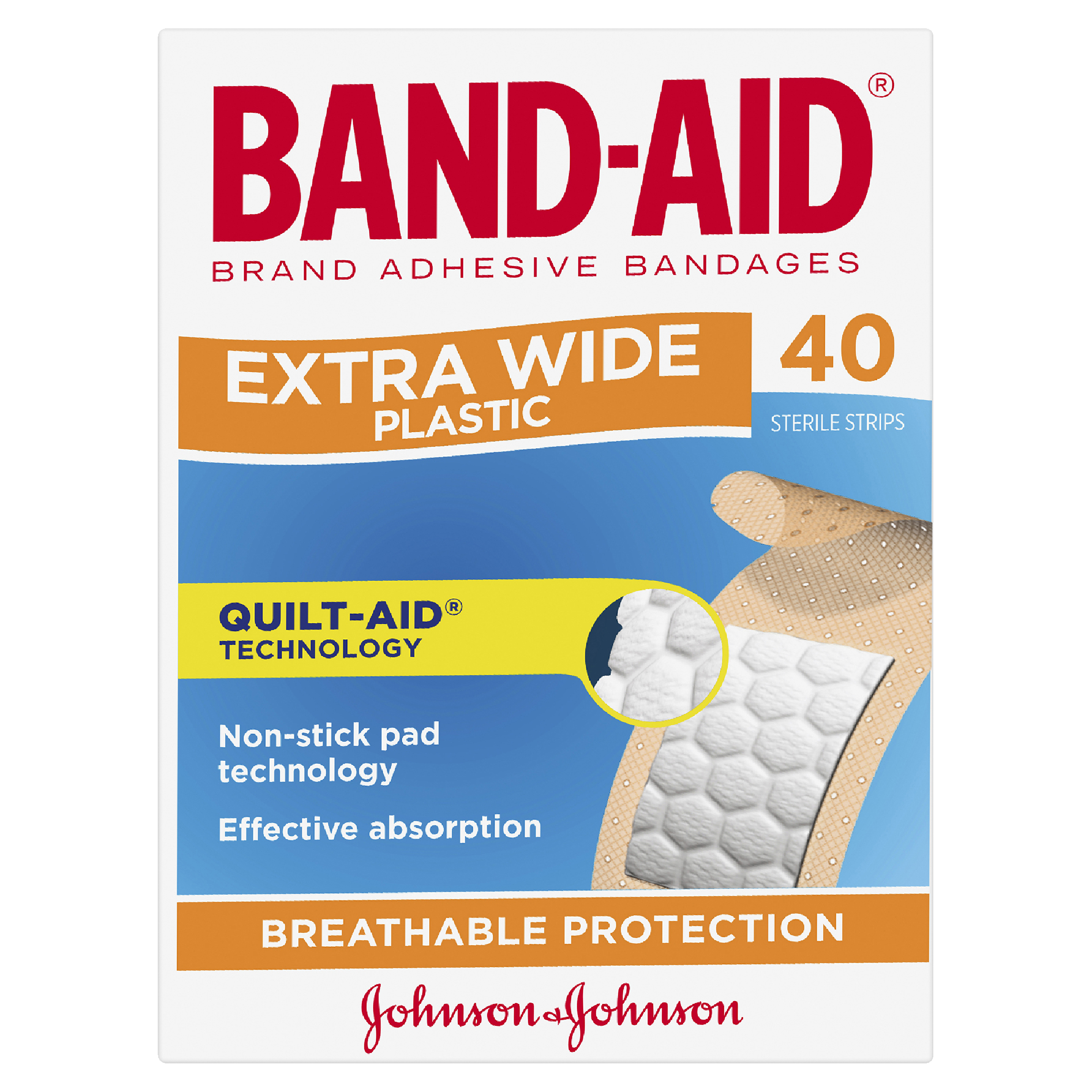 BAND-AID EXTRA WIDE PLASTIC STRIPS 40 PACK - Image 2