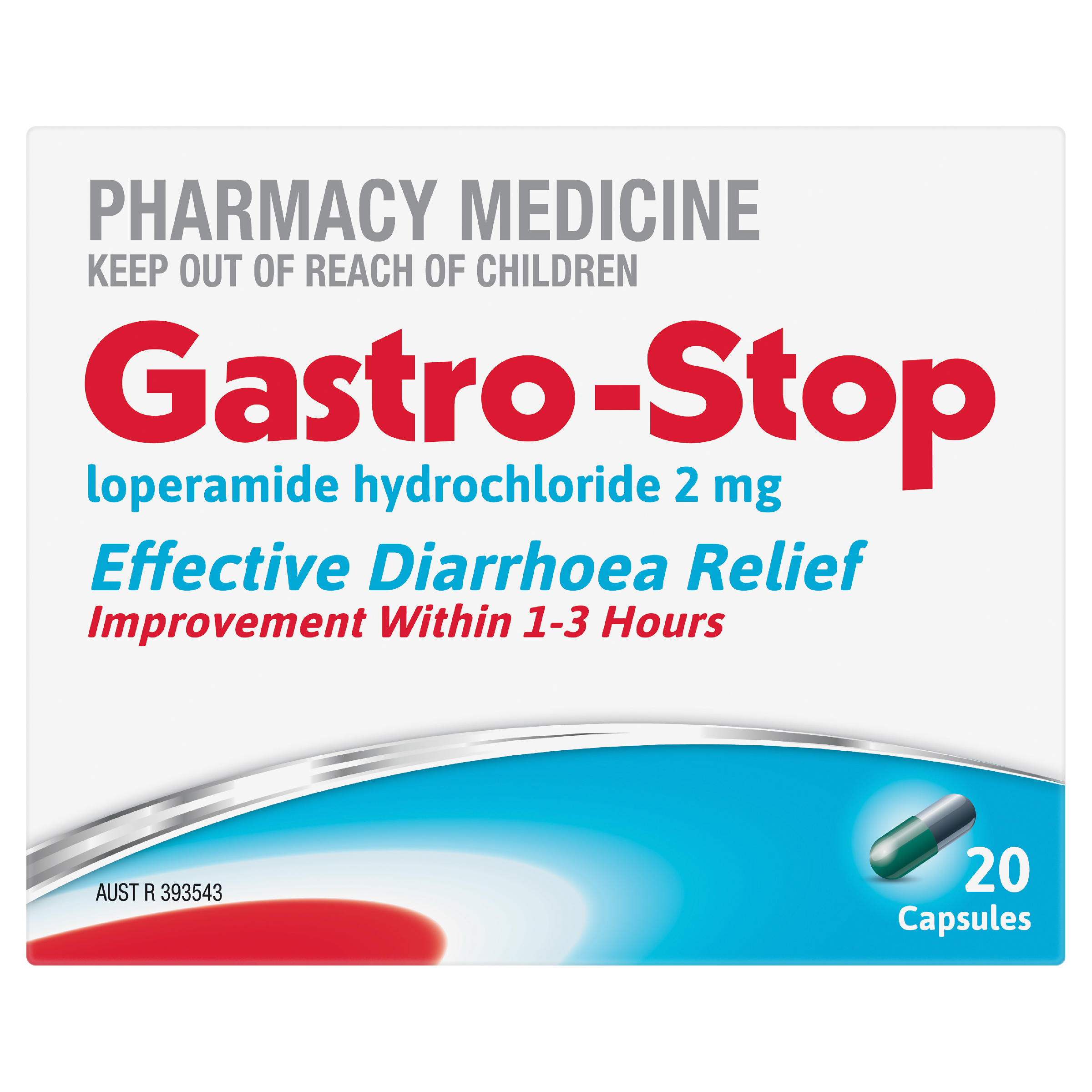 GASTRO-STOP DIARRHOEA RELIEF 2MG 20 CAPSULES - Image 2
