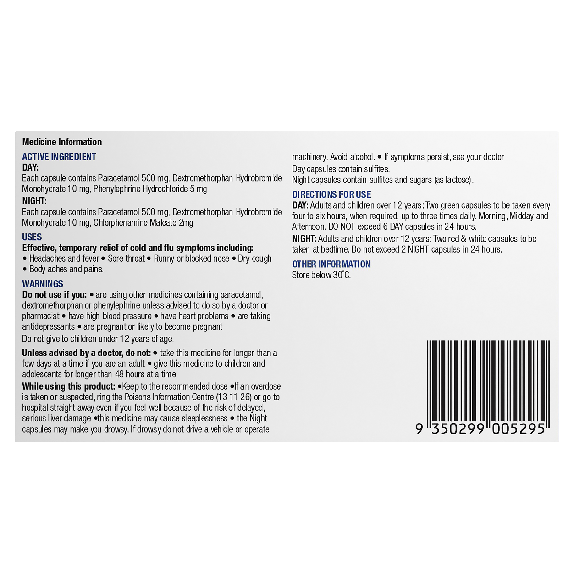 CHEMISTS OWN COUGH, COLD & FLU DAY/NIGHT PE 24 CAPLETS - Image 3