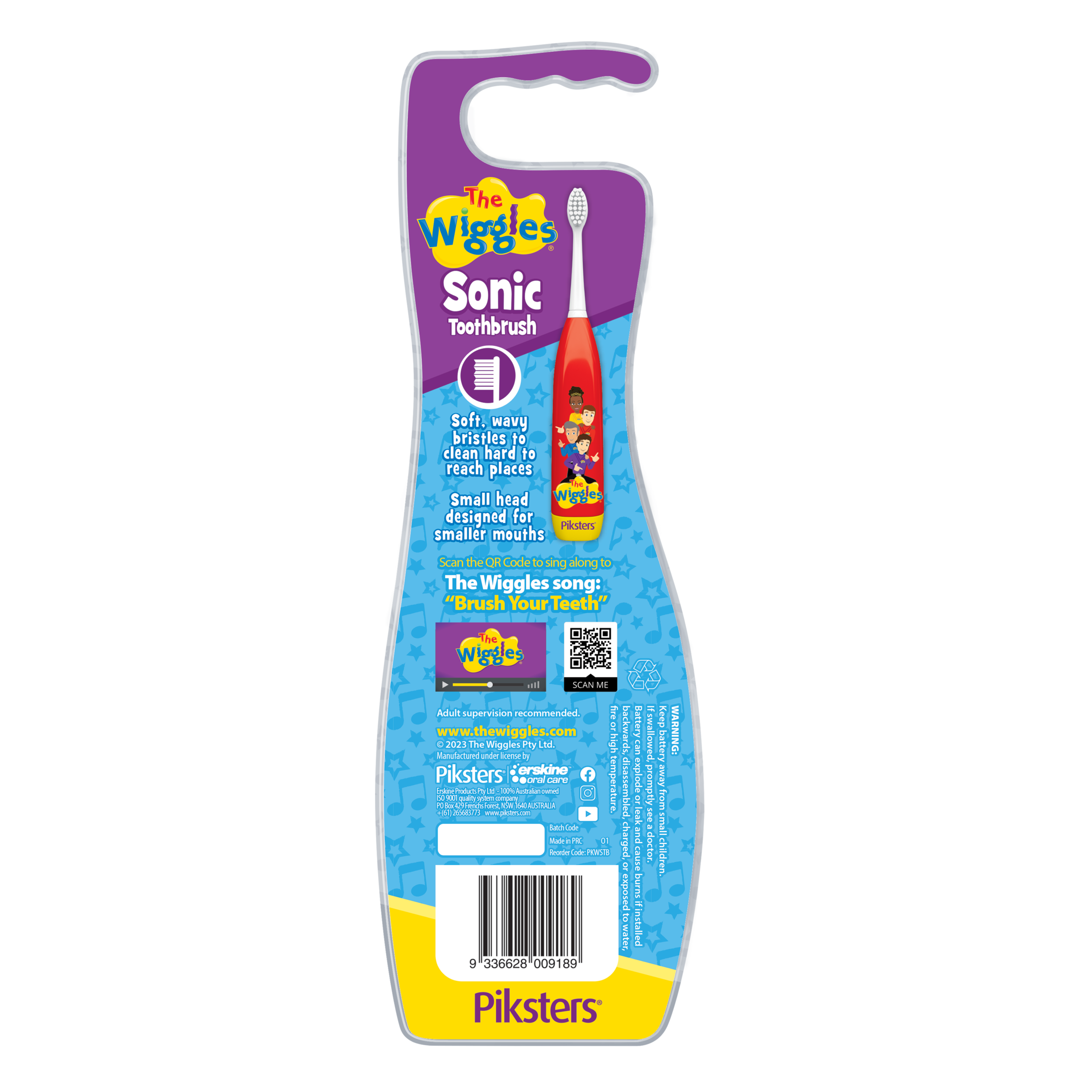 PIKSTERS TOOTHBRUSH THE WIGGLES KIDS POWER SONIC 1 PACK - Image 2