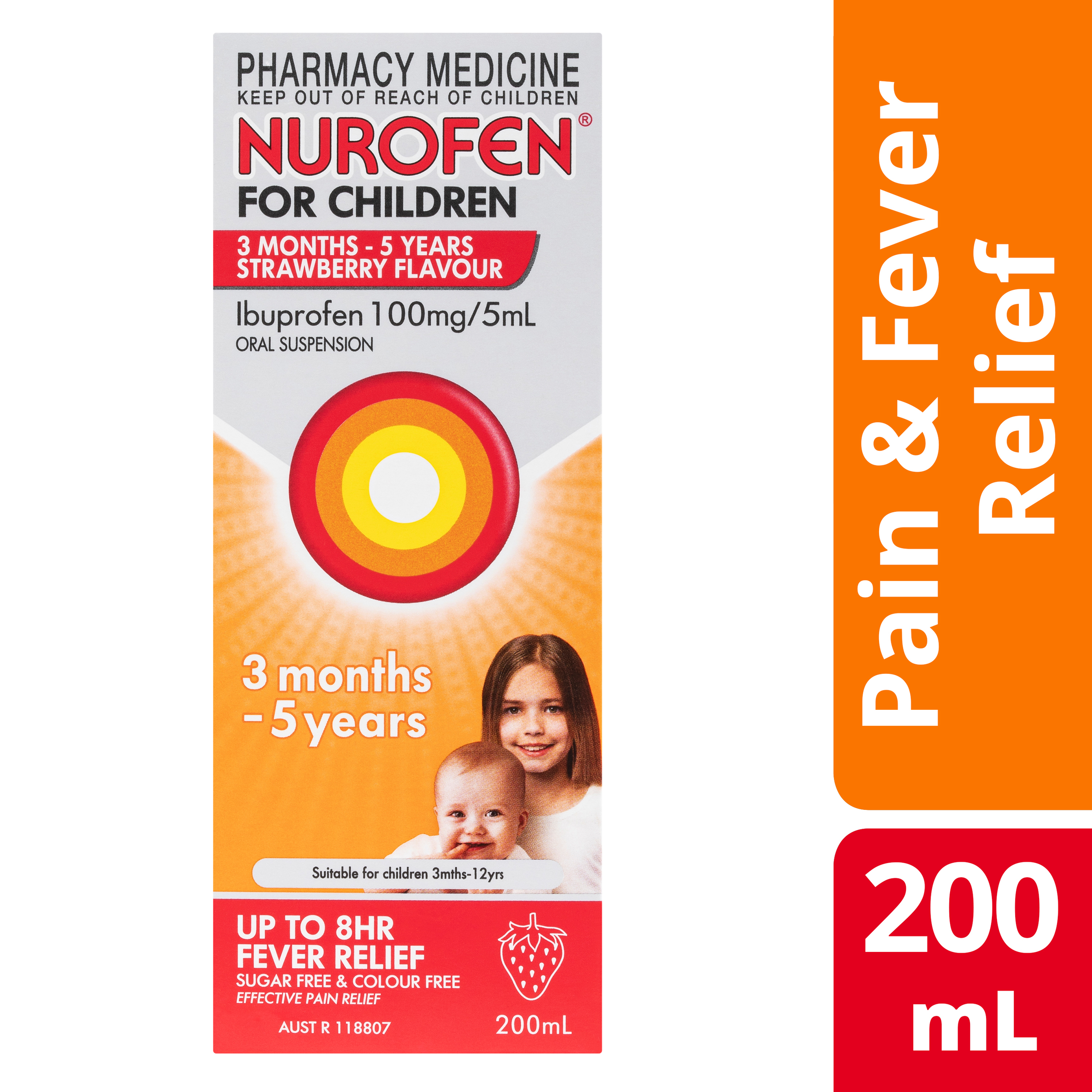 NUROFEN FOR CHILDREN 3 MONTH - 5 YEARS STRAWBERRY 200ML - Image 11