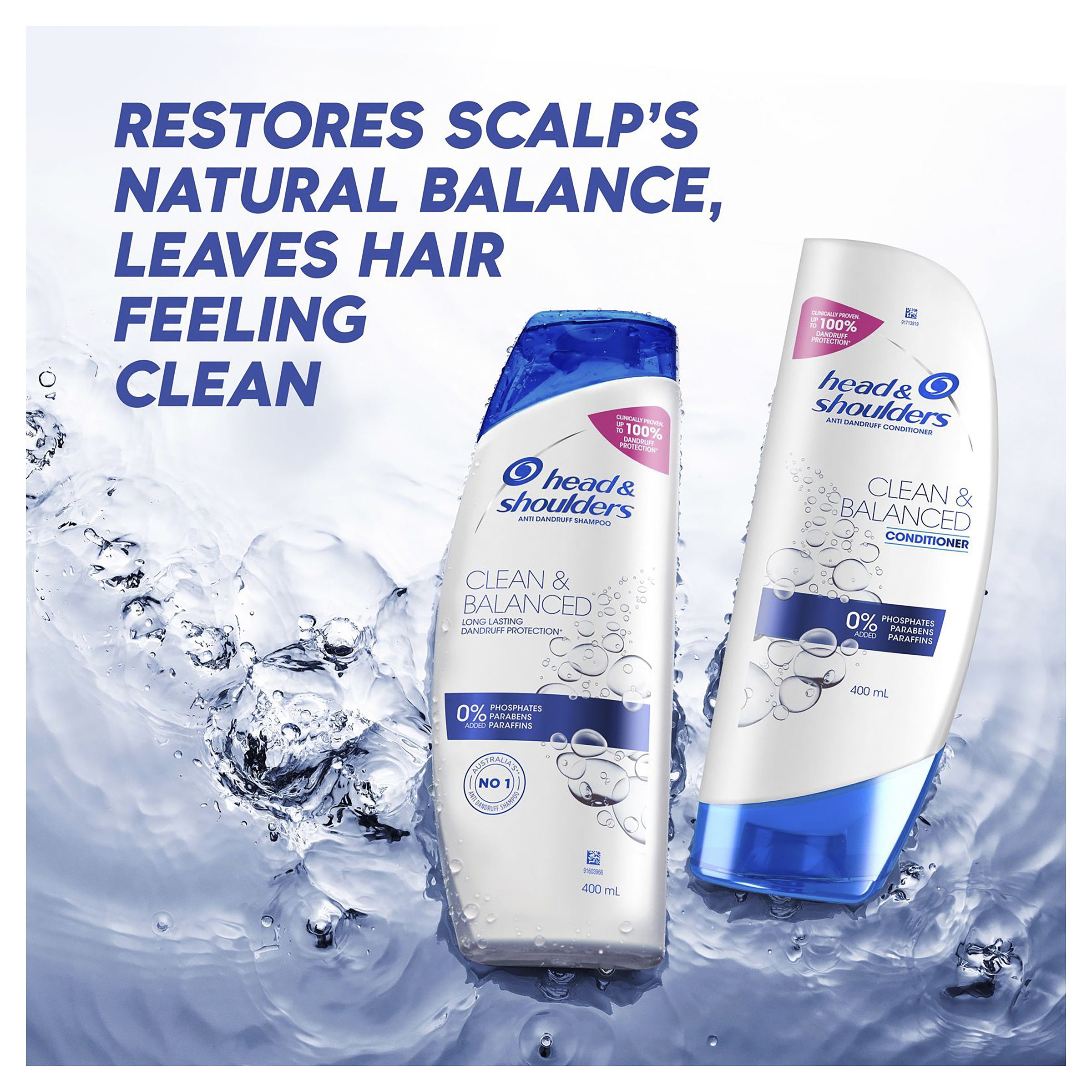 HEAD & SHOULDERS CLEAN & BALANCED SHAMPOO 400ML - Image 5