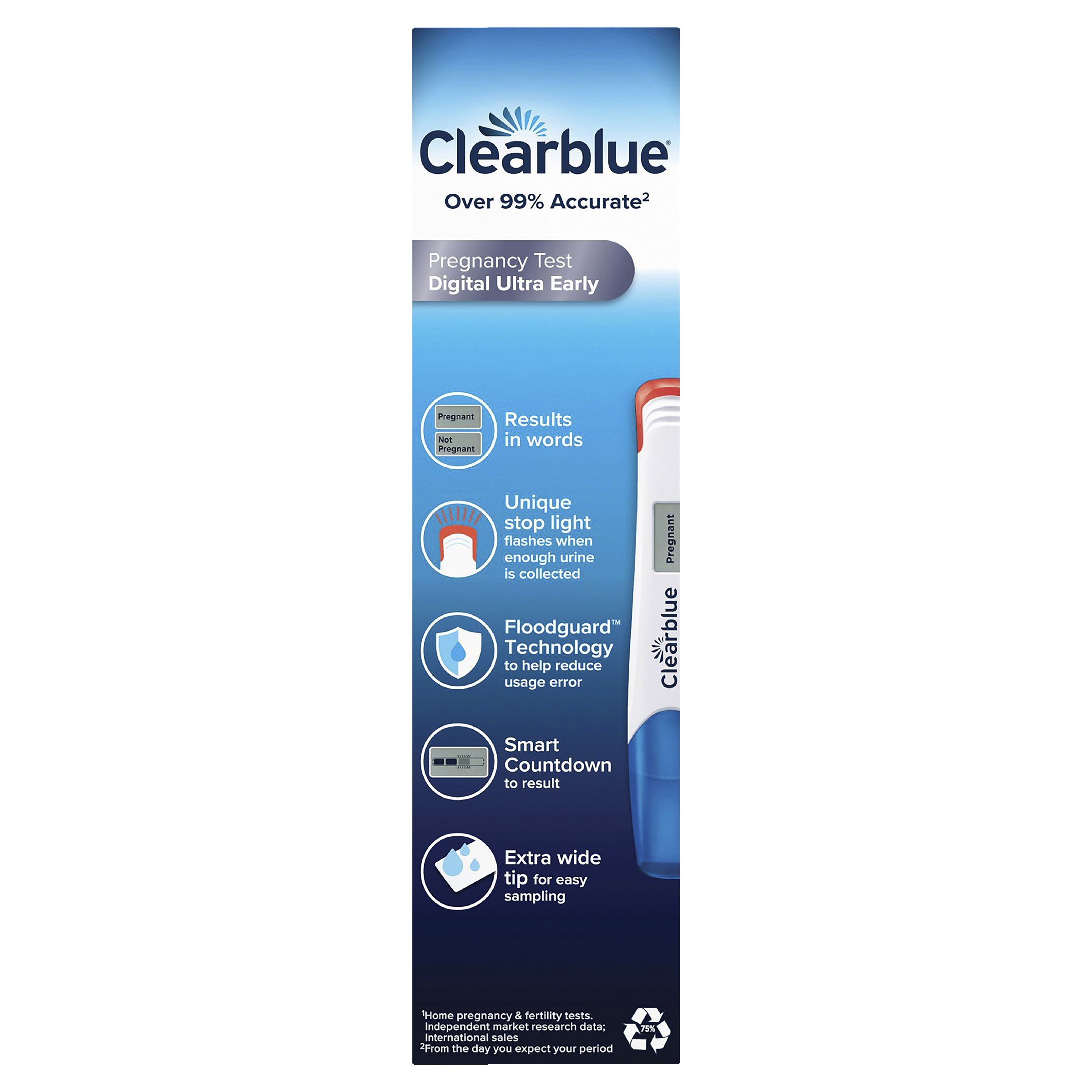 CLEARBLUE ULTRA EARLY PREGNACY TEST 1 PACK - Image 2