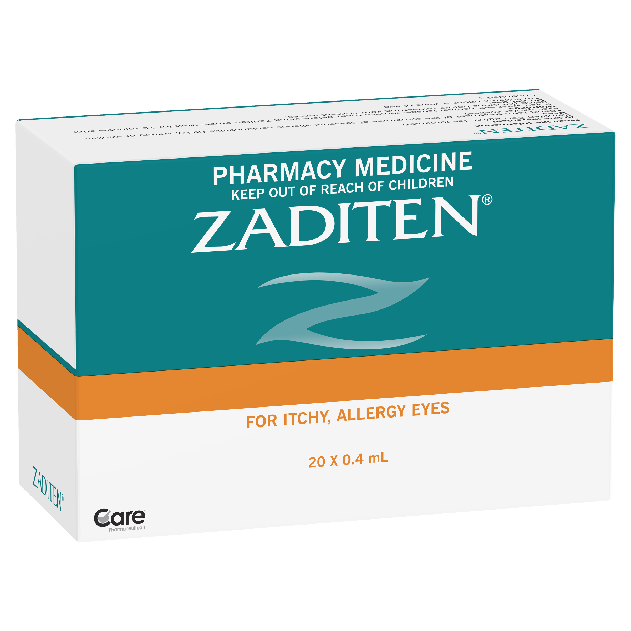 ZADITEN PRESERVATIVE FREE ALLERGY EYE DROPS 0.4ML 20 PACK - Image 8