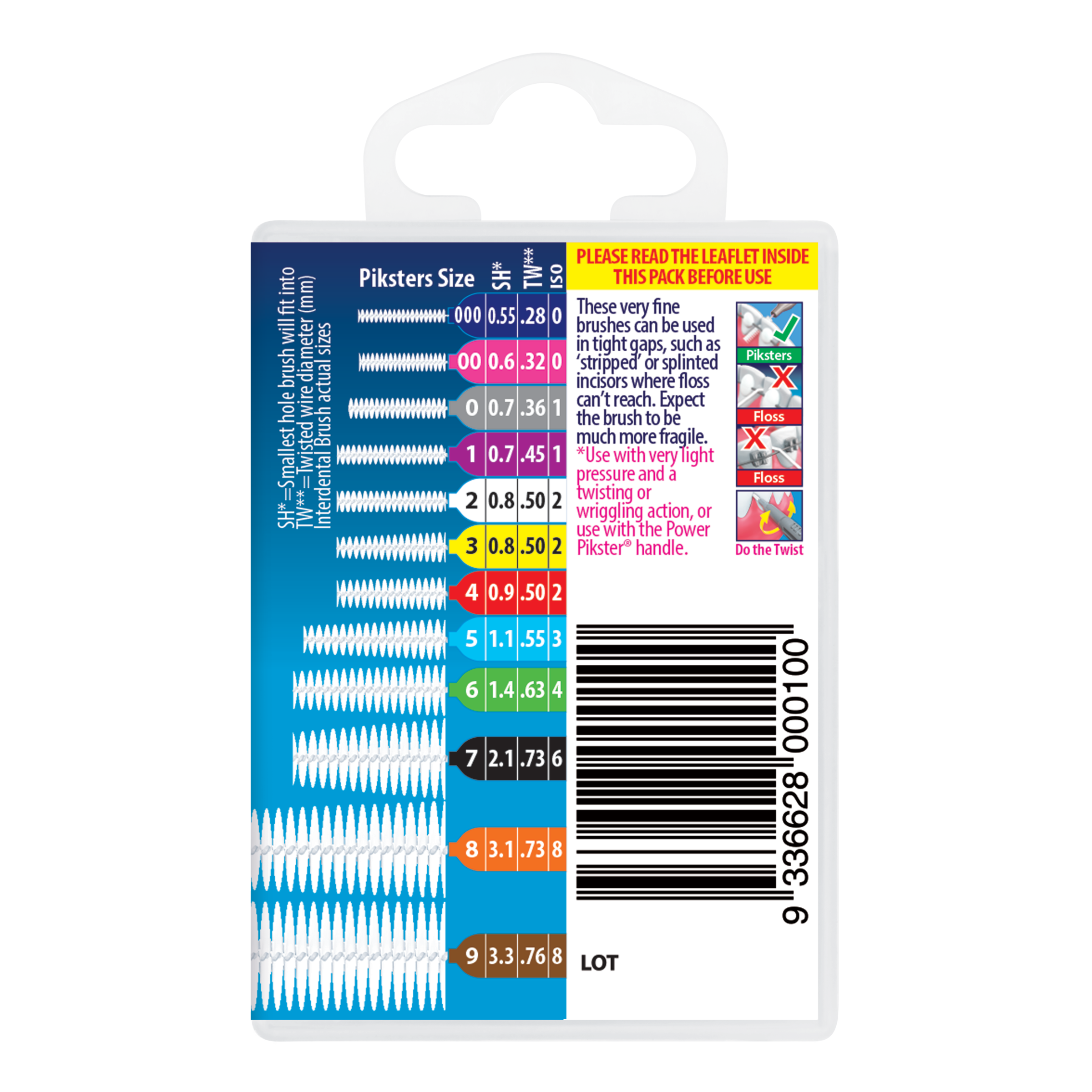 PIKSTERS INTERDENTAL BRUSH SIZE 0 GREY 40 PACK - Image 4