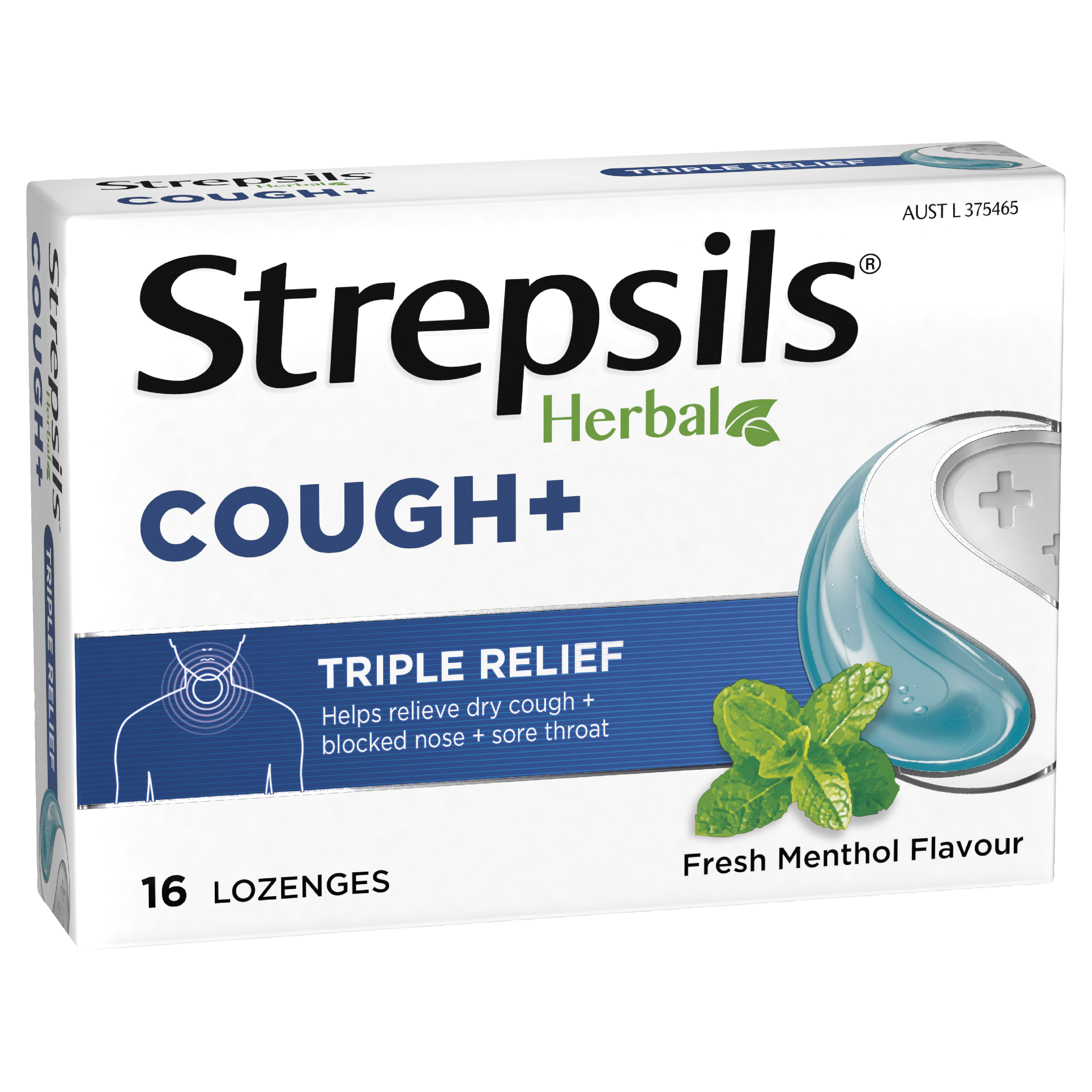 STREPSILS HERBAL COUGH FRESH MENTHOL 16 LOZENGES - Image 5